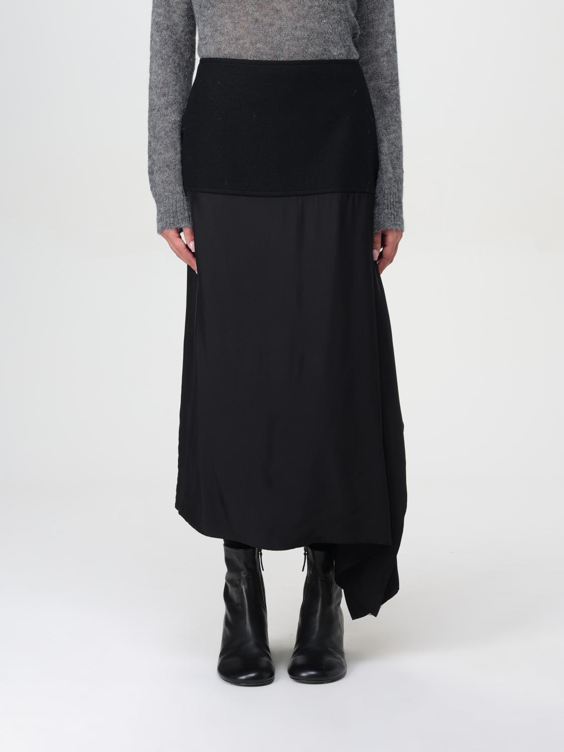 Shop Jil Sander Skirt  Woman Color Black In Schwarz