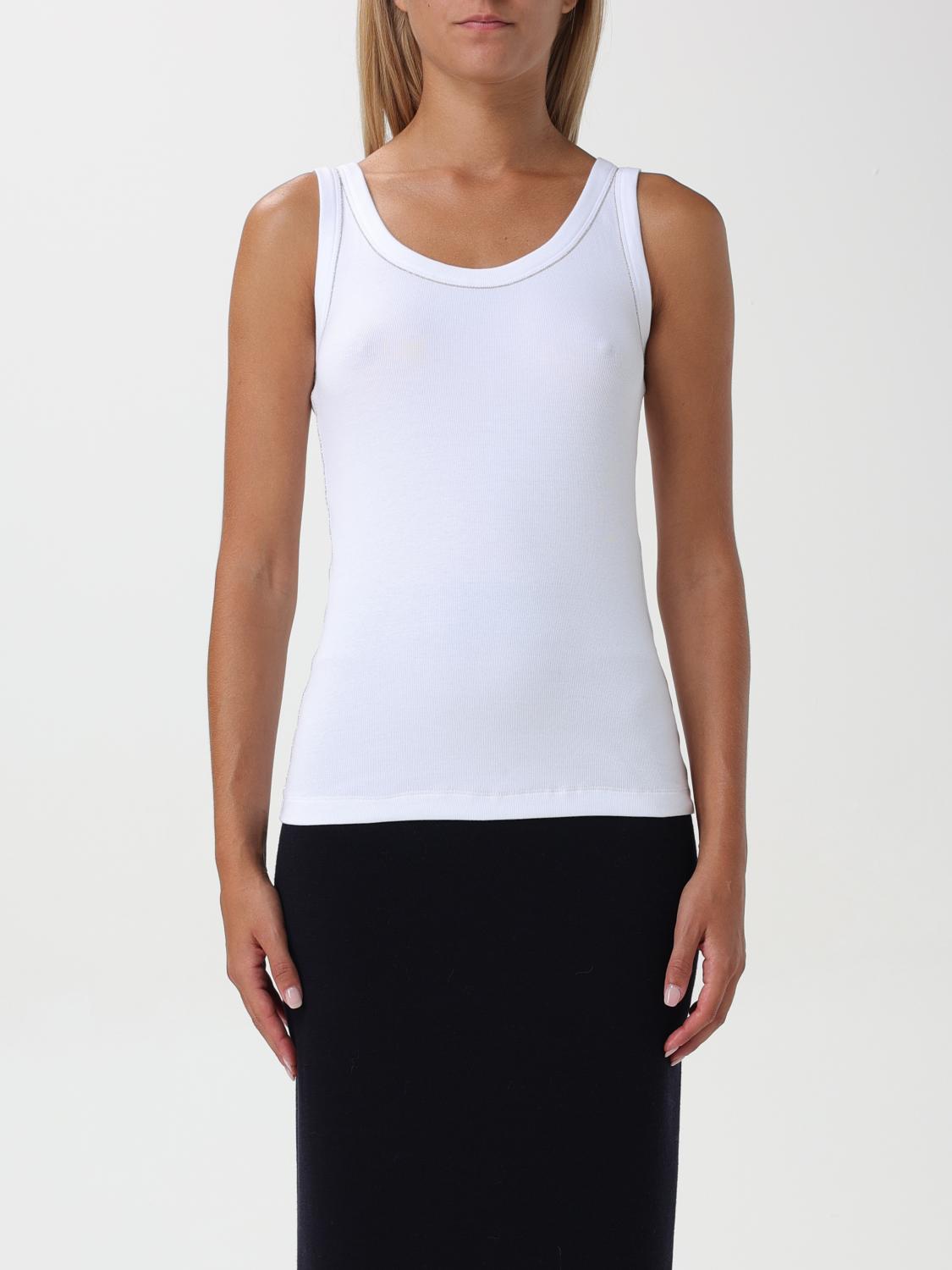 Shop Fabiana Filippi Top  Woman Color White In Weiss