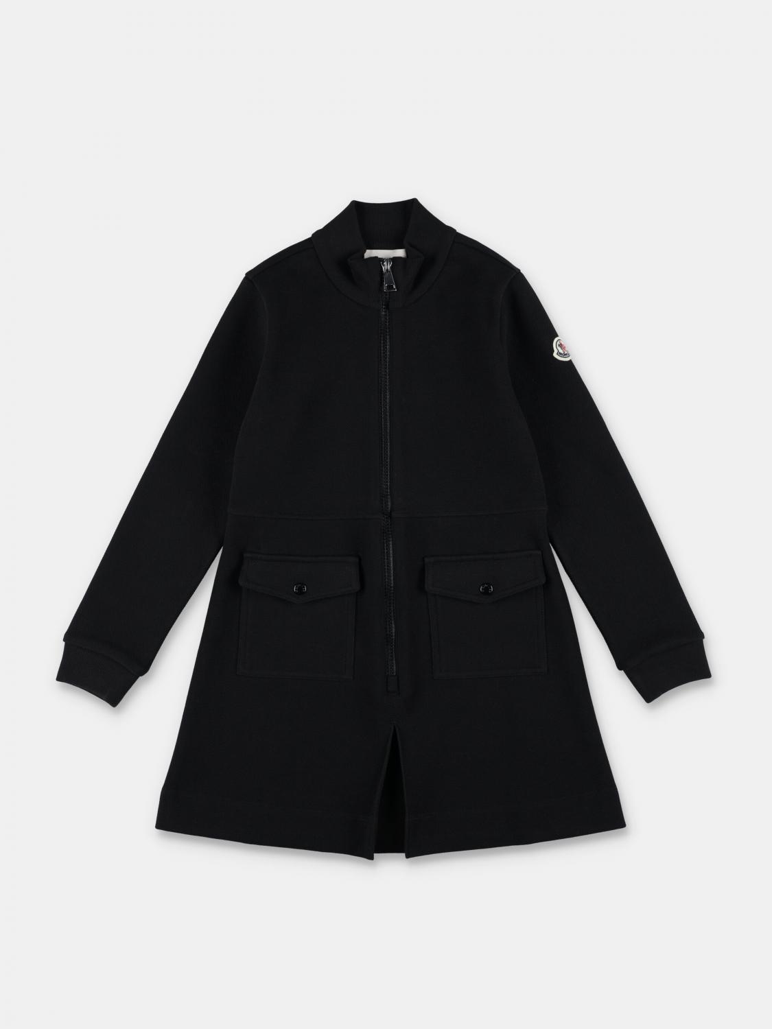 Shop Moncler Dress  Kids Color Black In Schwarz