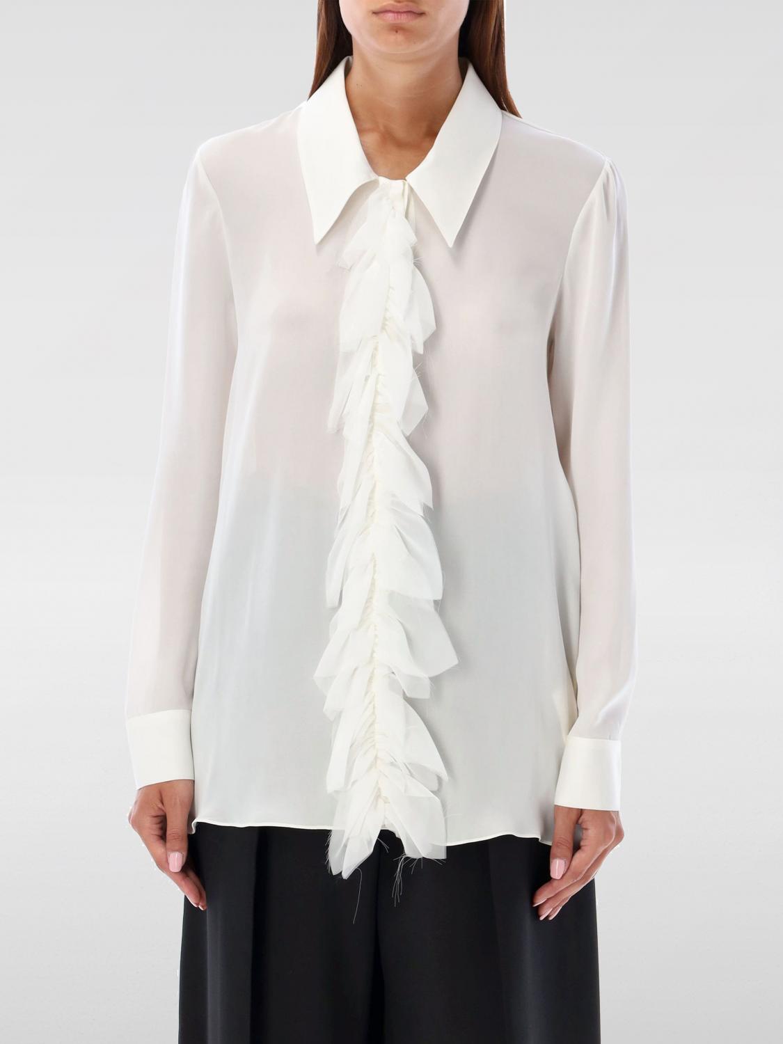 Shop Khaite Shirt  Woman Color White