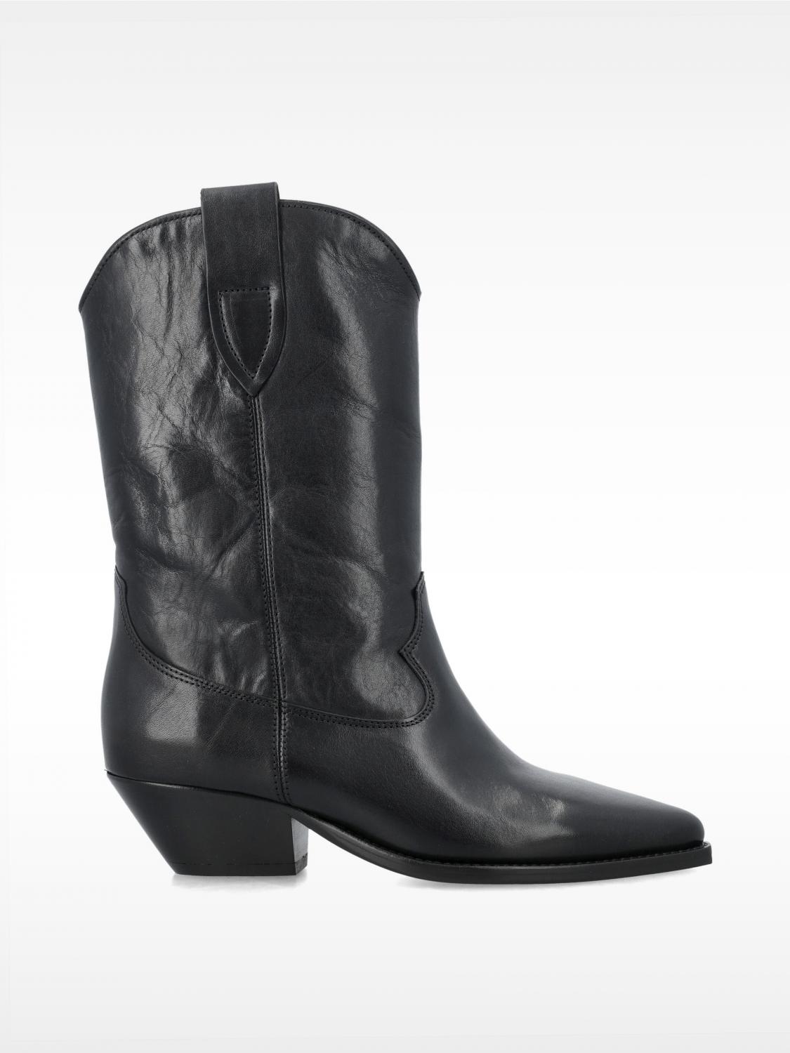 Isabel Marant Flat Ankle Boots Woman Color Black In Schwarz