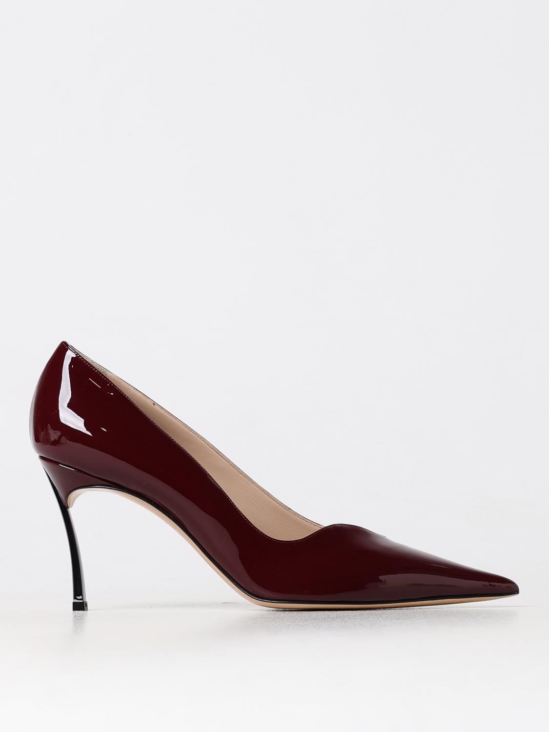 Shop Casadei Pumps  Woman Color Burgundy In Burgunderrot