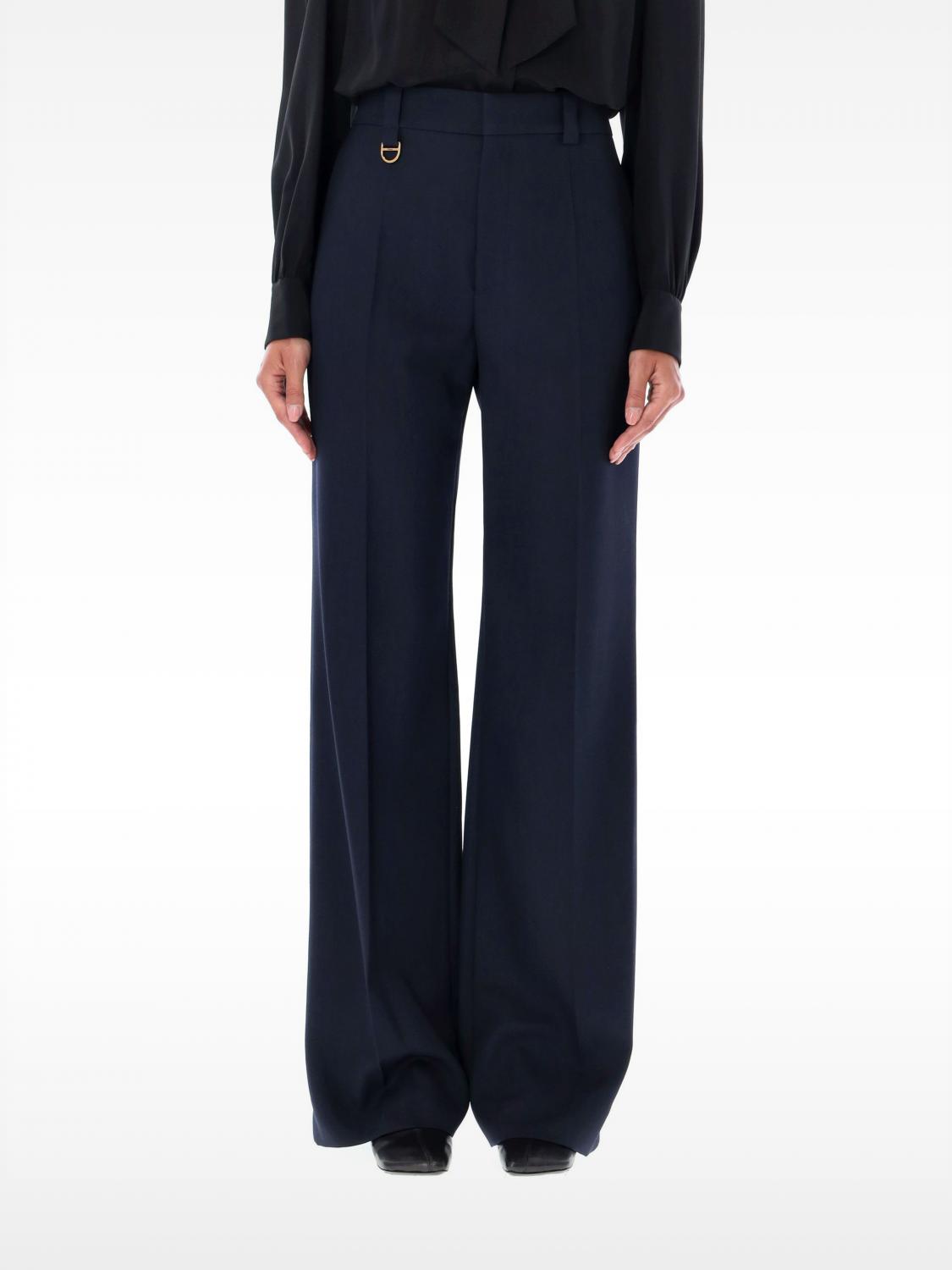 Shop Chloé Pants  Woman Color Blue In Blau