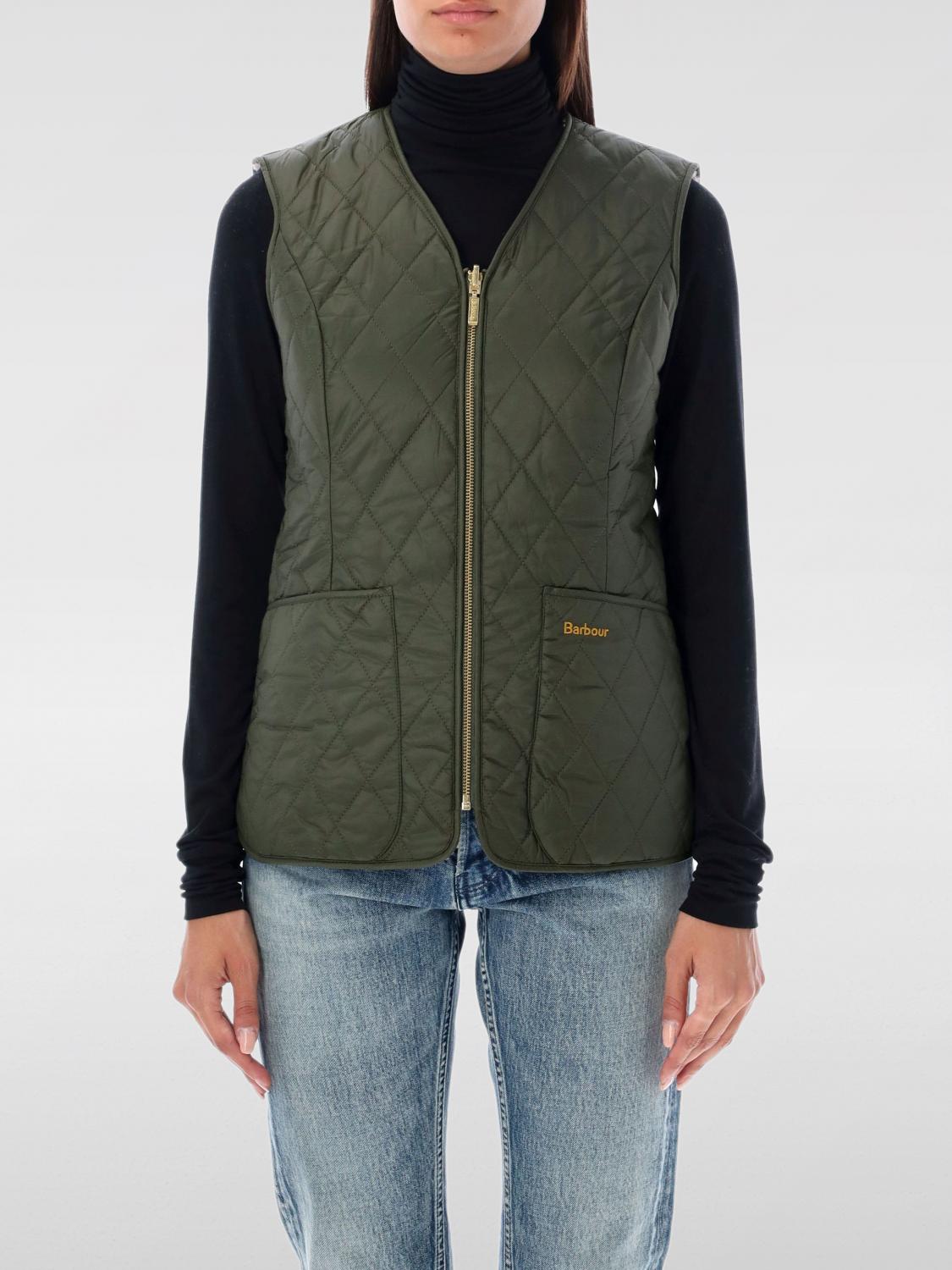 Shop Barbour Waistcoat  Woman Color Green In Grün