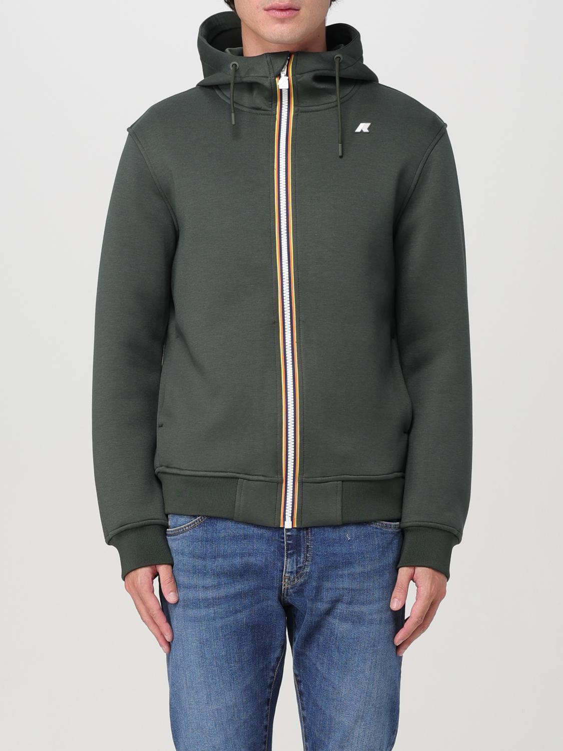 Shop K-way Sweatshirt  Men Color Green