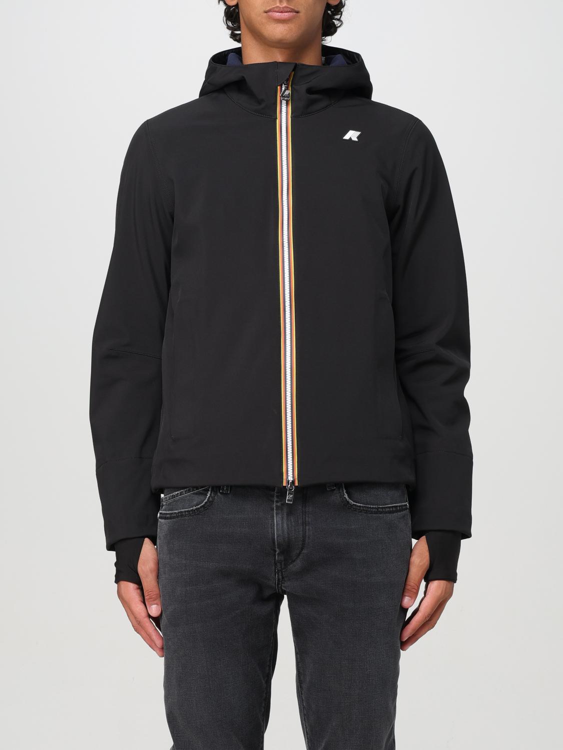 Shop K-way Jacket  Men Color Black In Schwarz