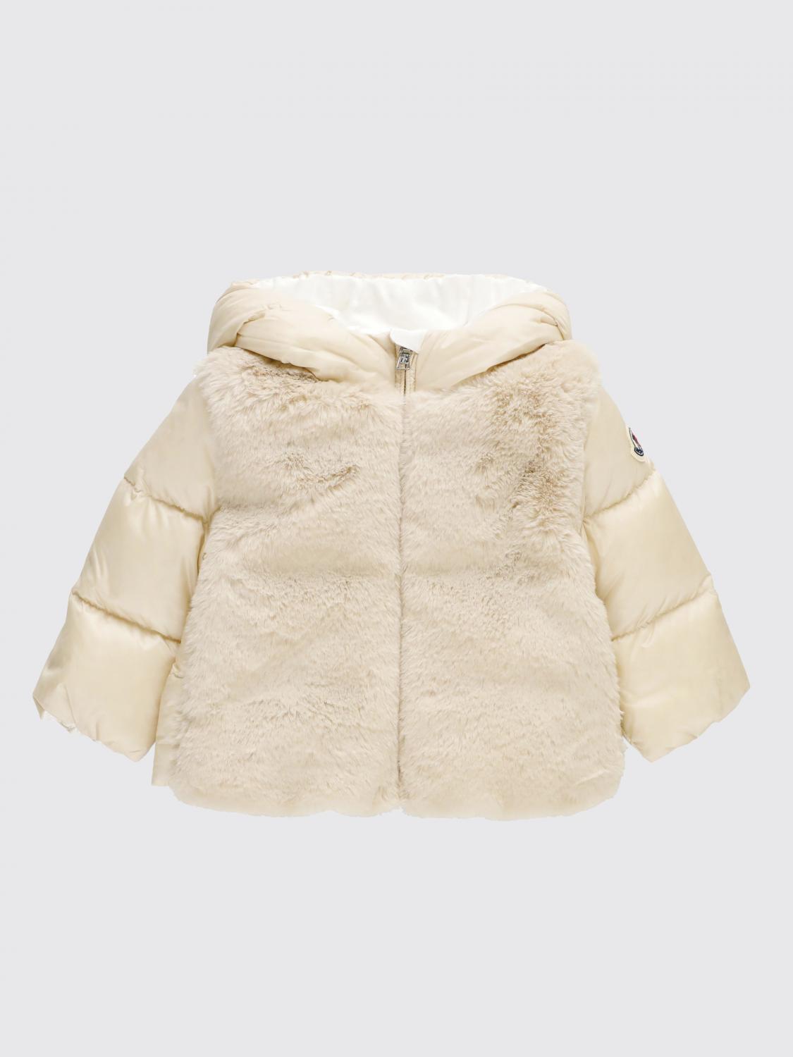 Shop Moncler Jacket  Kids Color Beige