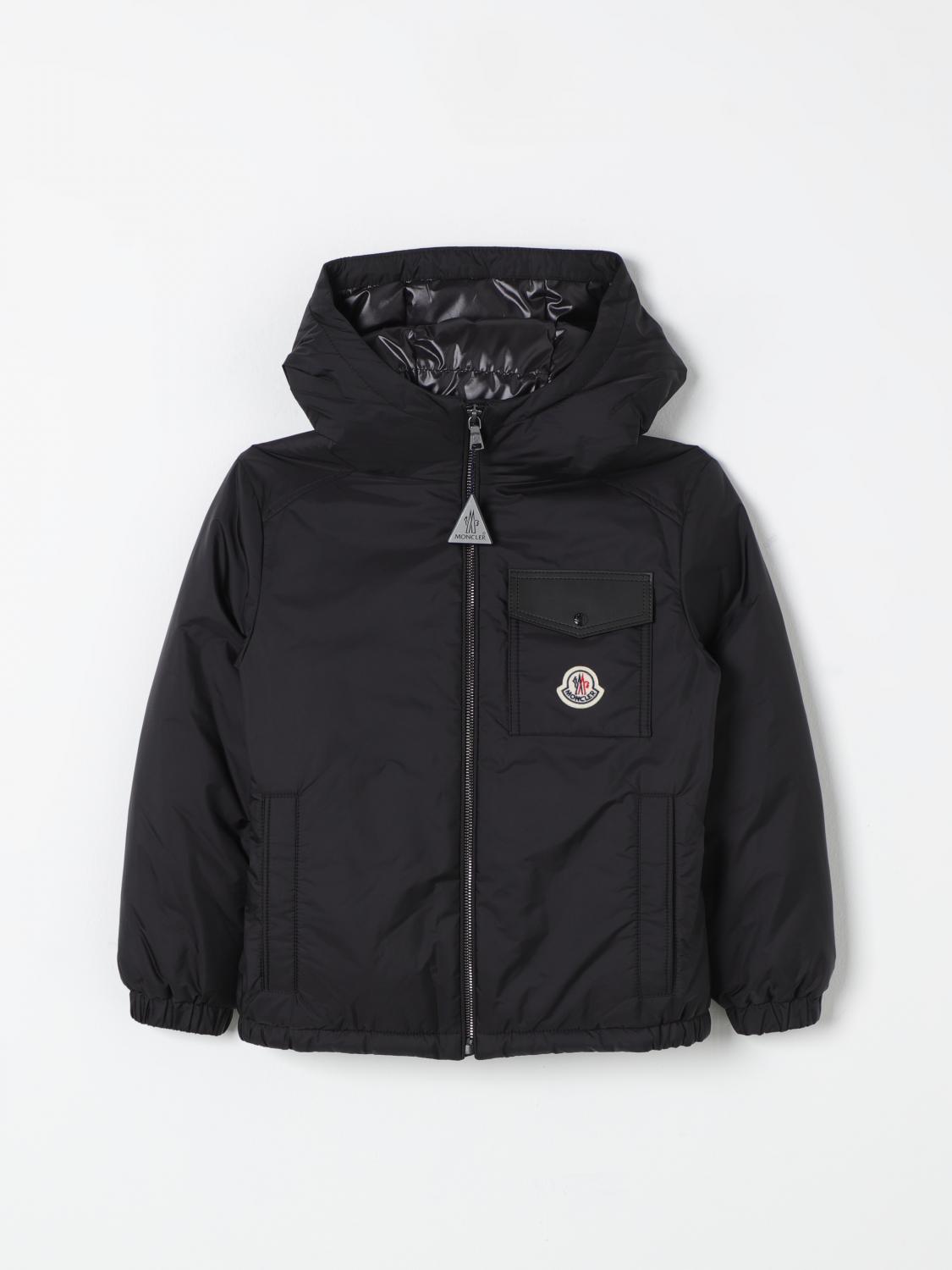 Shop Moncler Jacket  Kids Color Black In Schwarz