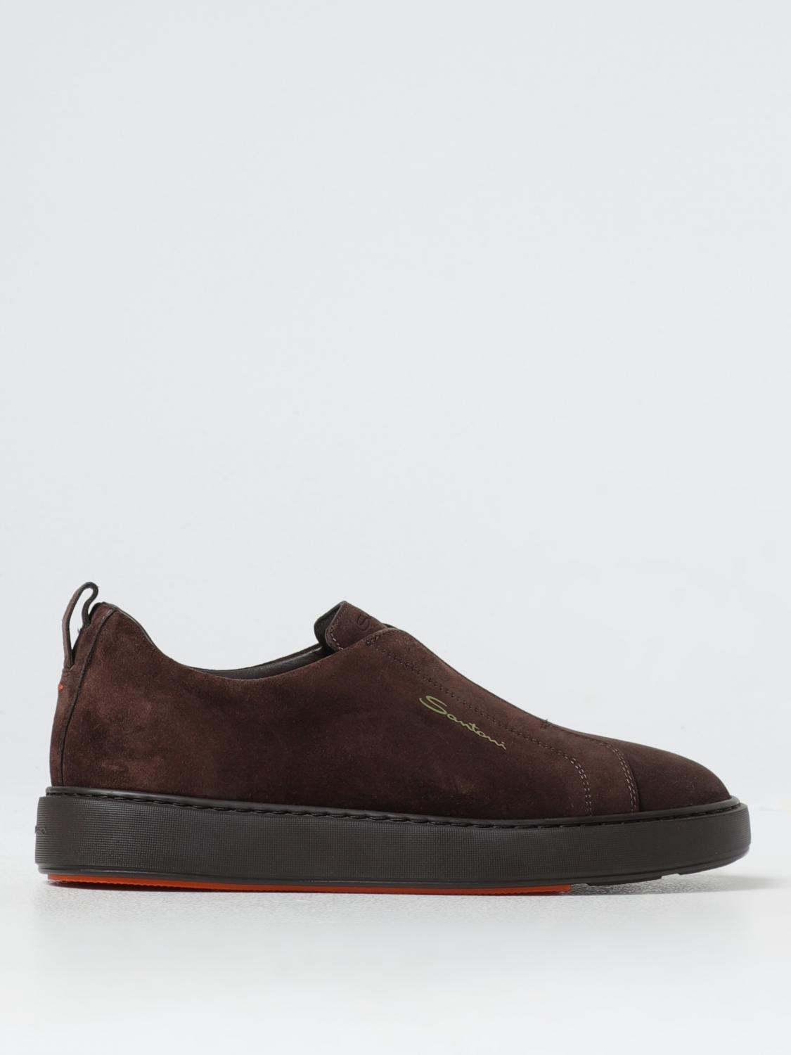 Shop Santoni Sneakers  Men Color Brown In Braun