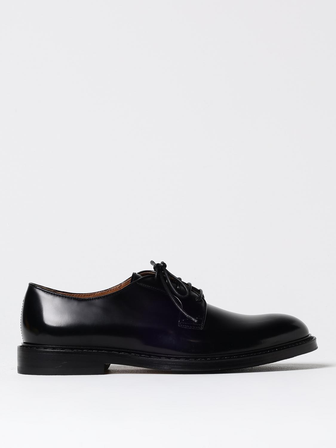 Doucal's Almond-toe Leather Derby Shoes In Schwarz