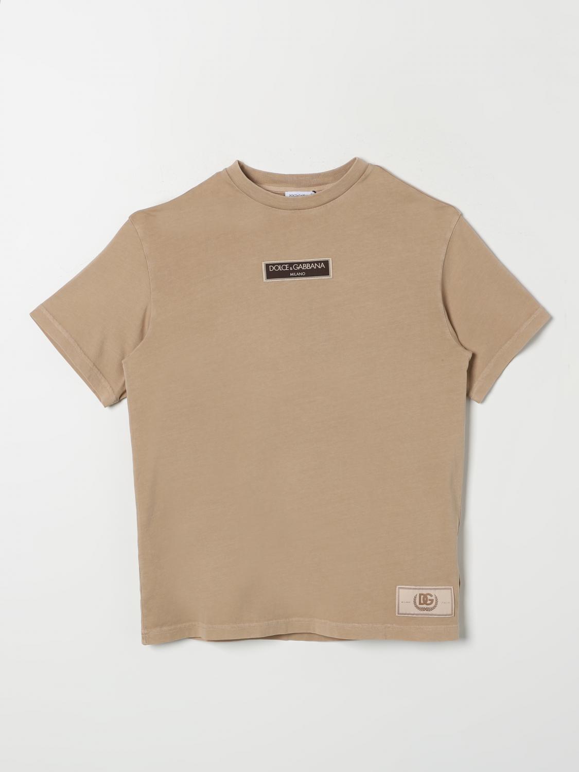 Shop Dolce & Gabbana T-shirt  Kids Color Beige