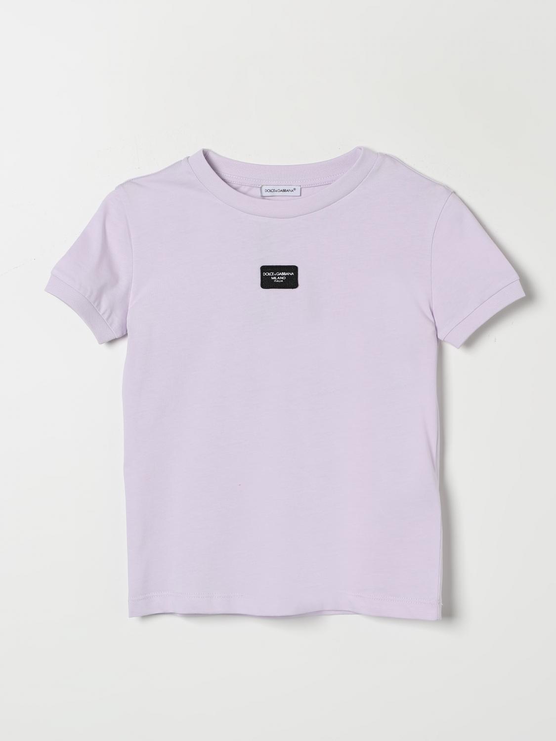 Shop Dolce & Gabbana T-shirt  Kids Color Wisteria In Glyzinien