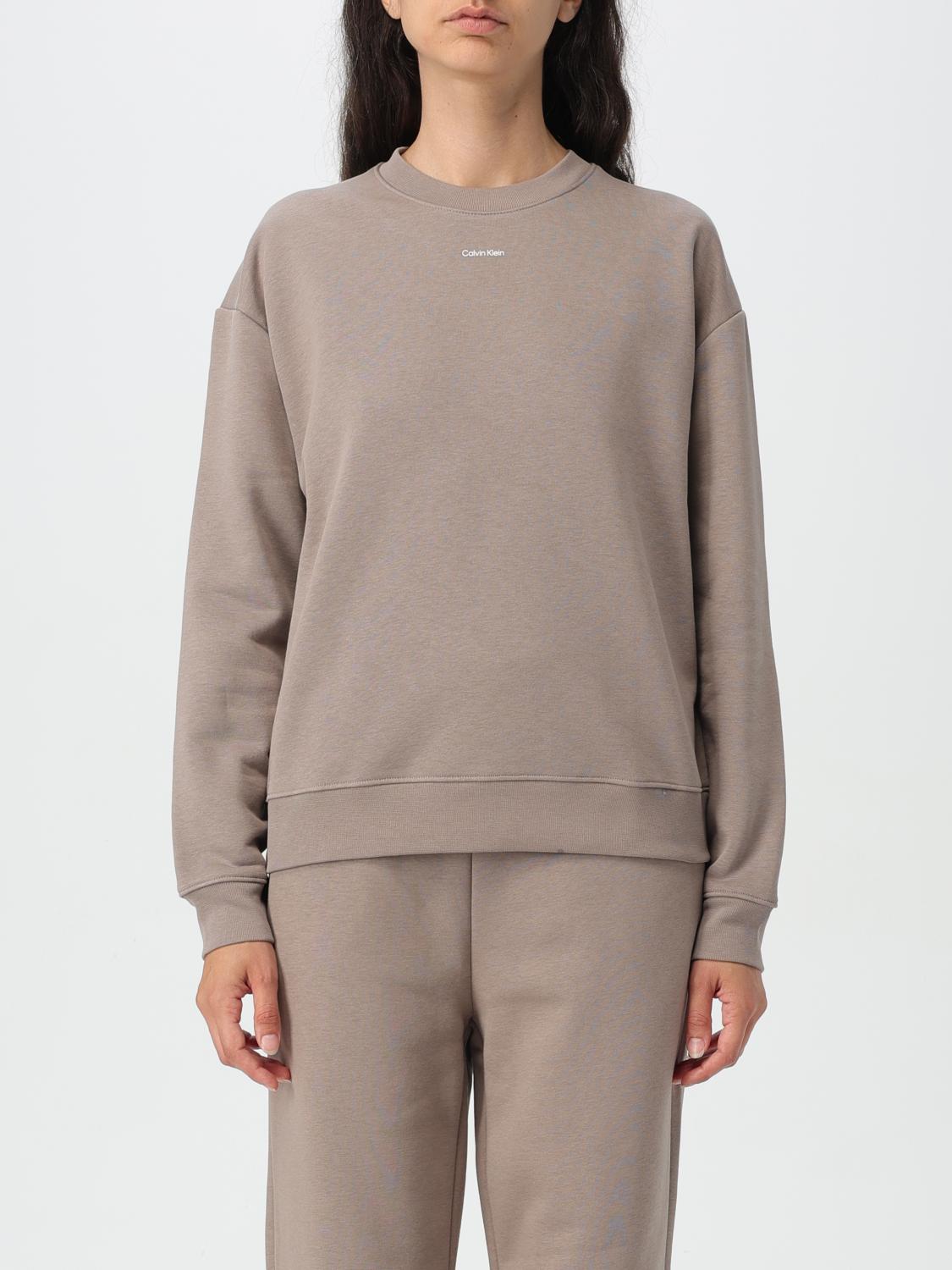 Shop Calvin Klein Sweatshirt  Woman Color Grey In Grau