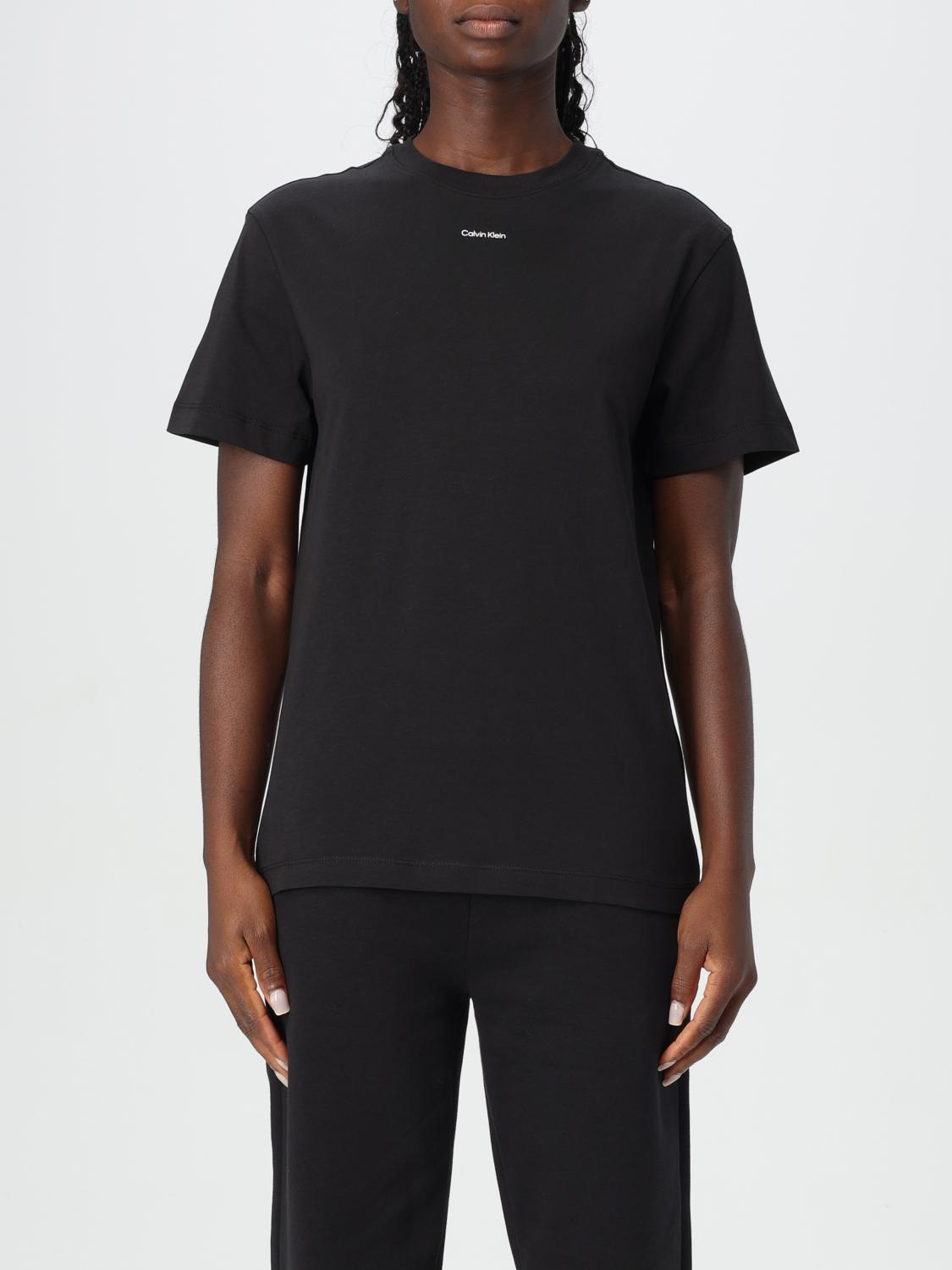 Shop Calvin Klein T-shirt  Woman Color Black In Schwarz