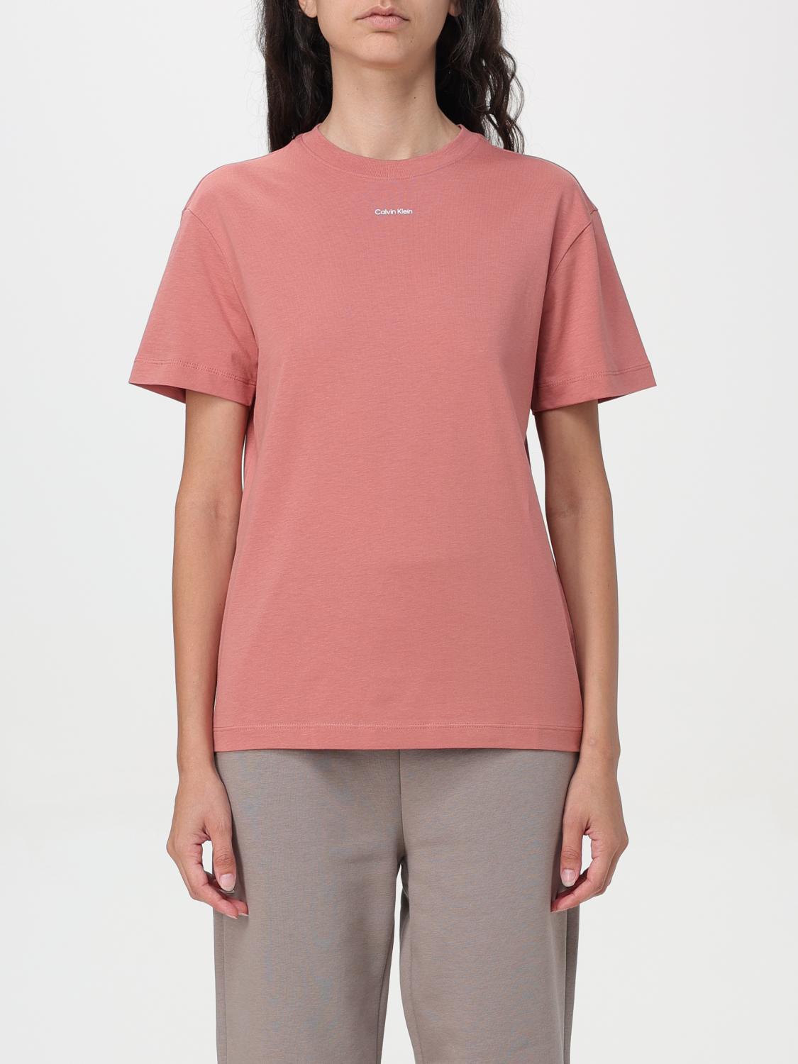 Shop Calvin Klein T-shirt  Woman Color Pink