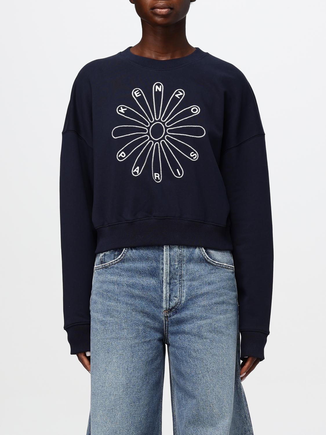 KENZO SWEATSHIRT KENZO WOMAN COLOR BLUE F88470009