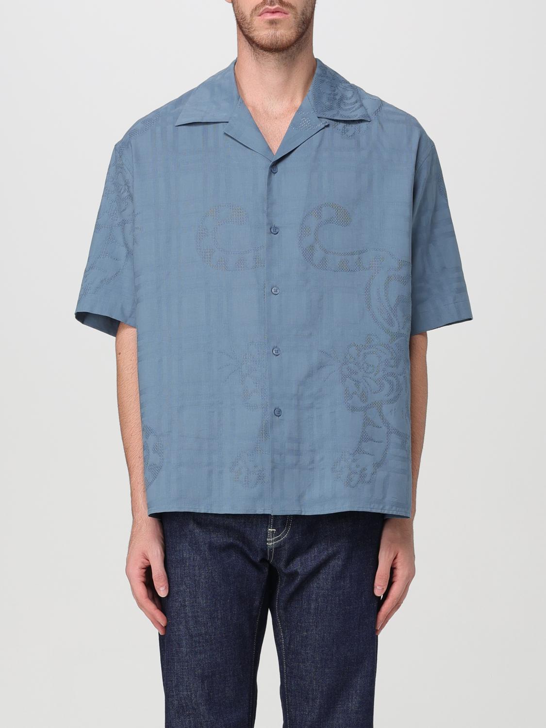 Shop Kenzo Shirt  Men Color Blue In Blau