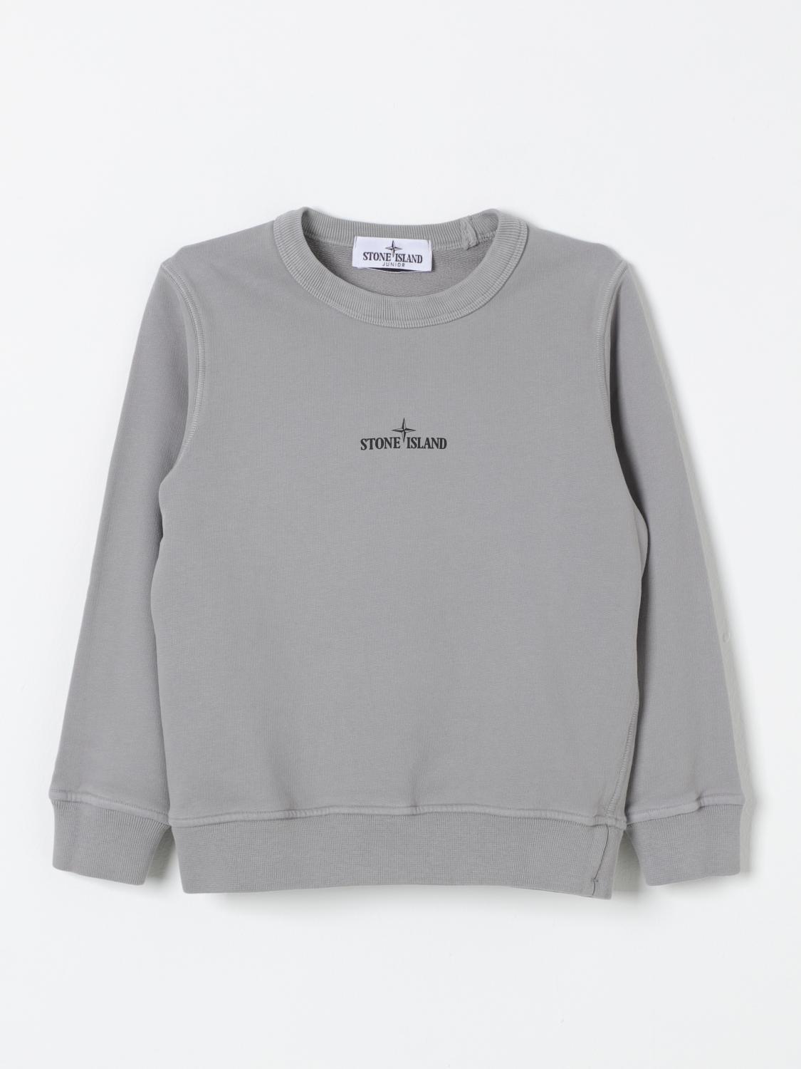 Shop Stone Island Junior Sweater  Kids Color Grey In Grau