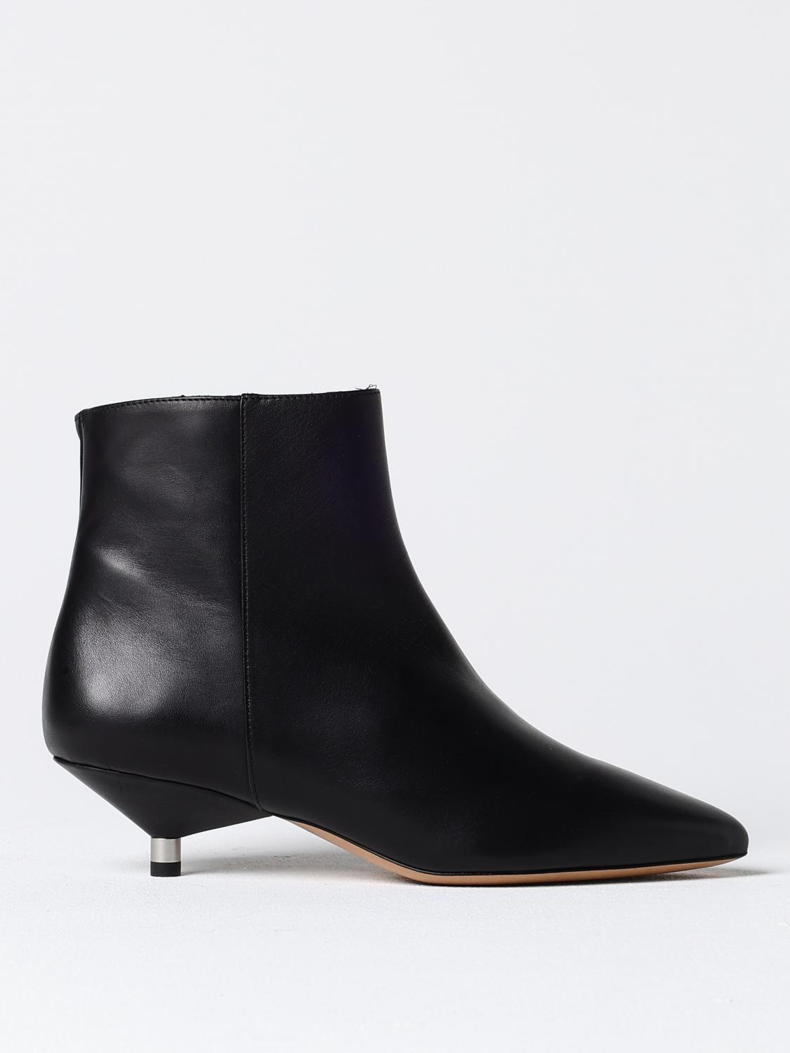 Shop Isabel Marant Flat Ankle Boots  Woman Color Black In Schwarz