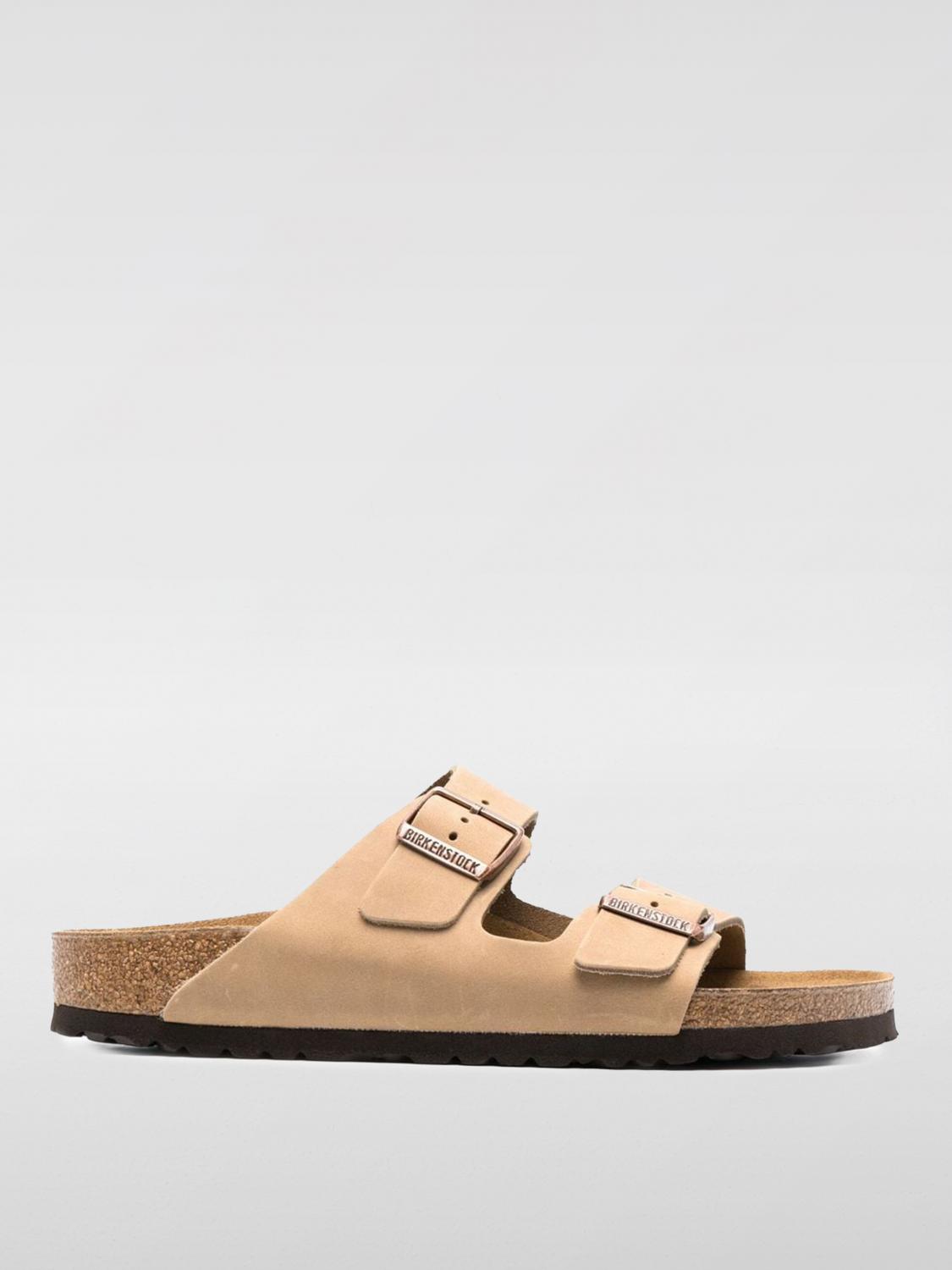 Shop Birkenstock Flat Sandals  Woman Color Tobacco In Tabak