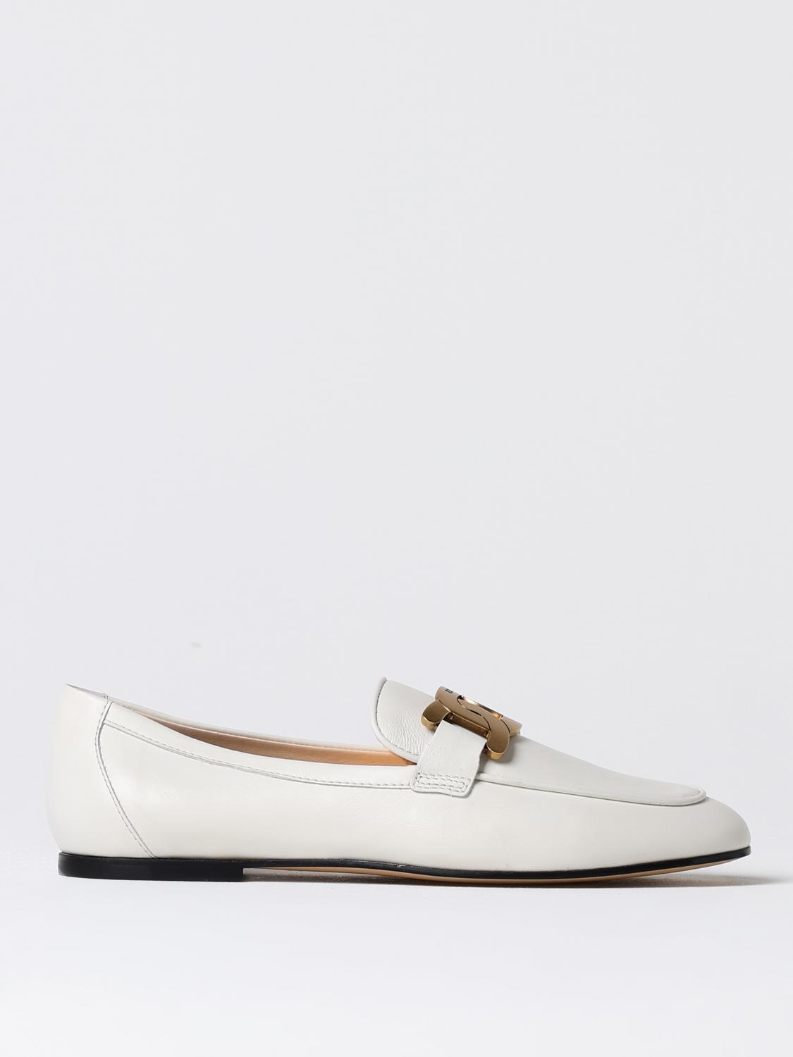 Shop Tod's Loafers  Woman Color White In Weiss