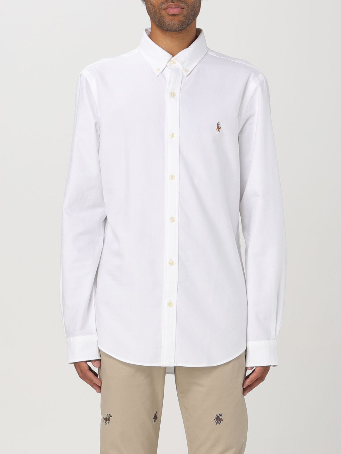 Shop Polo Ralph Lauren Shirt  Men Color White In Weiss