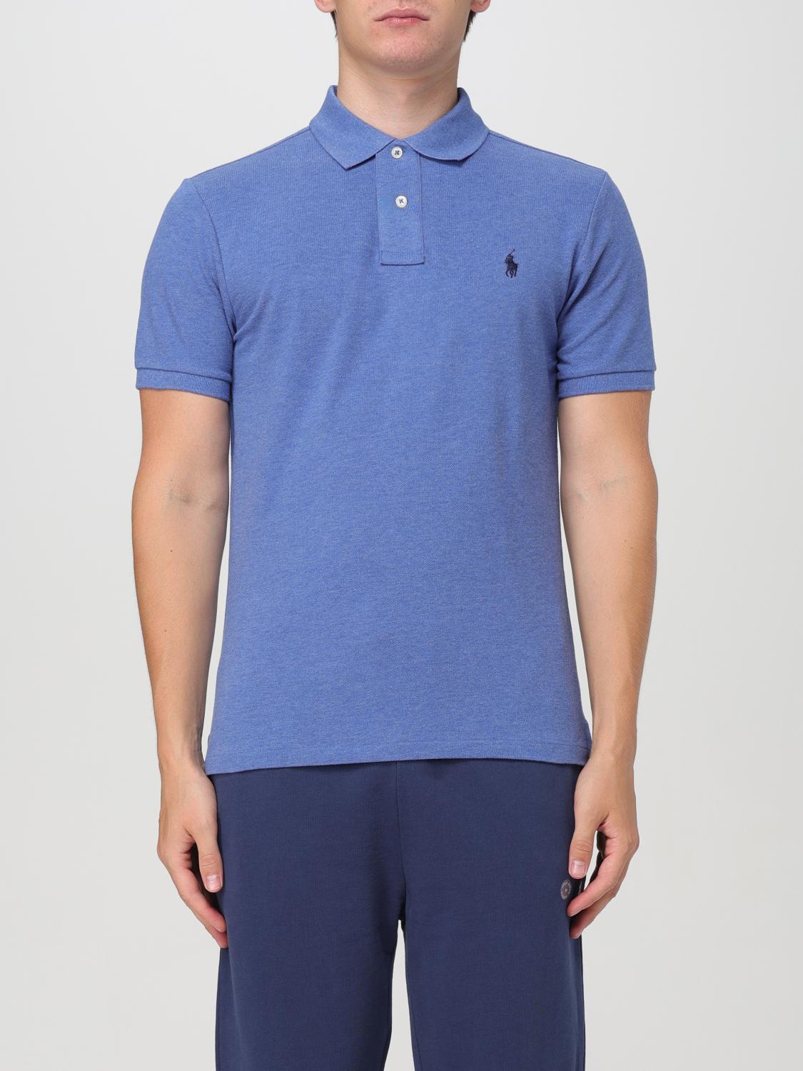 Shop Polo Ralph Lauren Polo Shirt  Men Color Blue In Blau