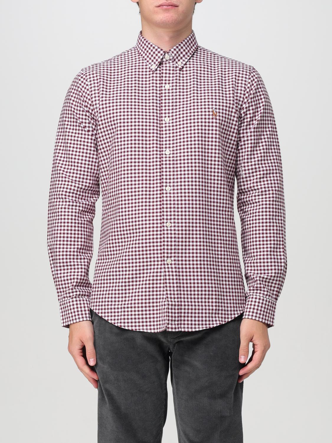 Shop Polo Ralph Lauren Shirt  Men Color Violet In Violett