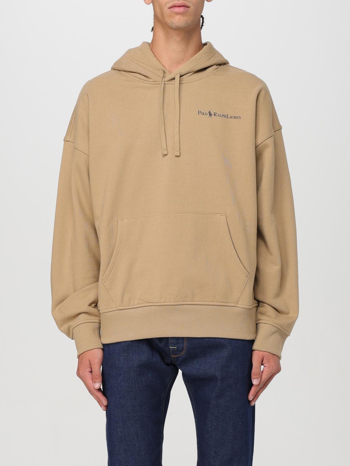 Shop Polo Ralph Lauren Sweatshirt  Men Color Beige