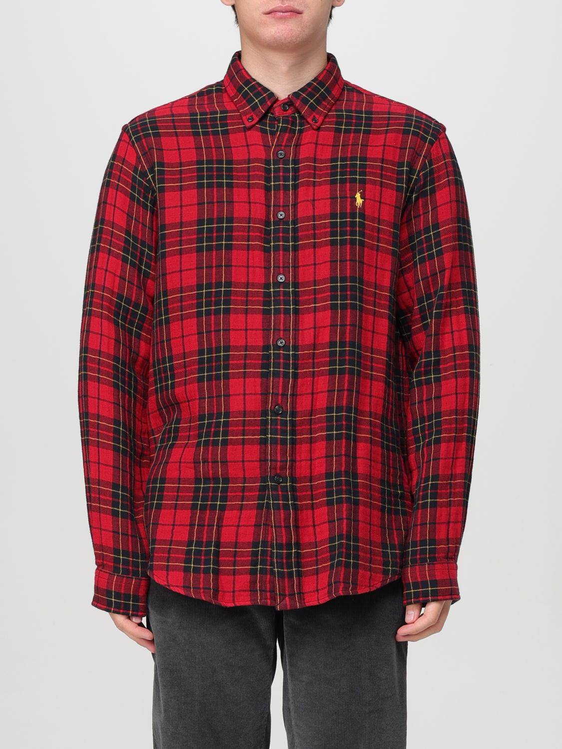 Shop Polo Ralph Lauren Shirt  Men Color Red In Rot