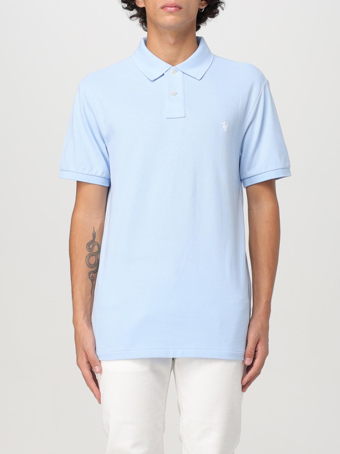 Shop Polo Ralph Lauren Polo Shirt  Men Color Blue In Blau