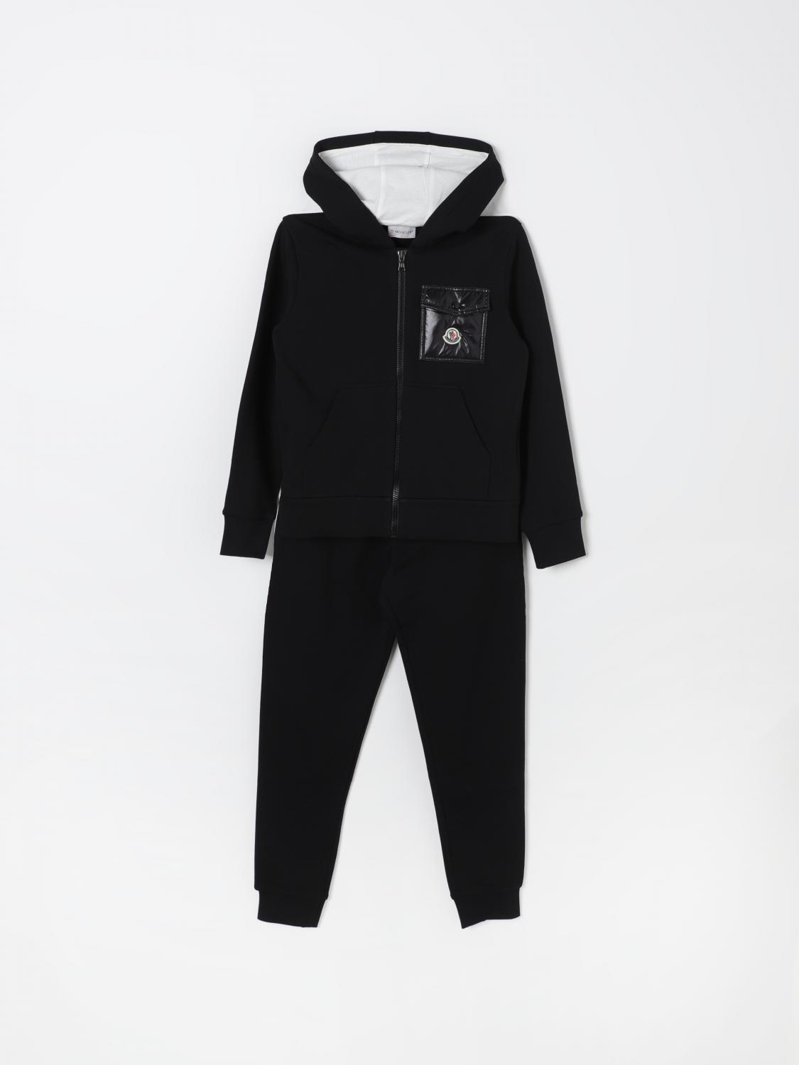 Shop Moncler Clothing Set  Kids Color Black In Schwarz