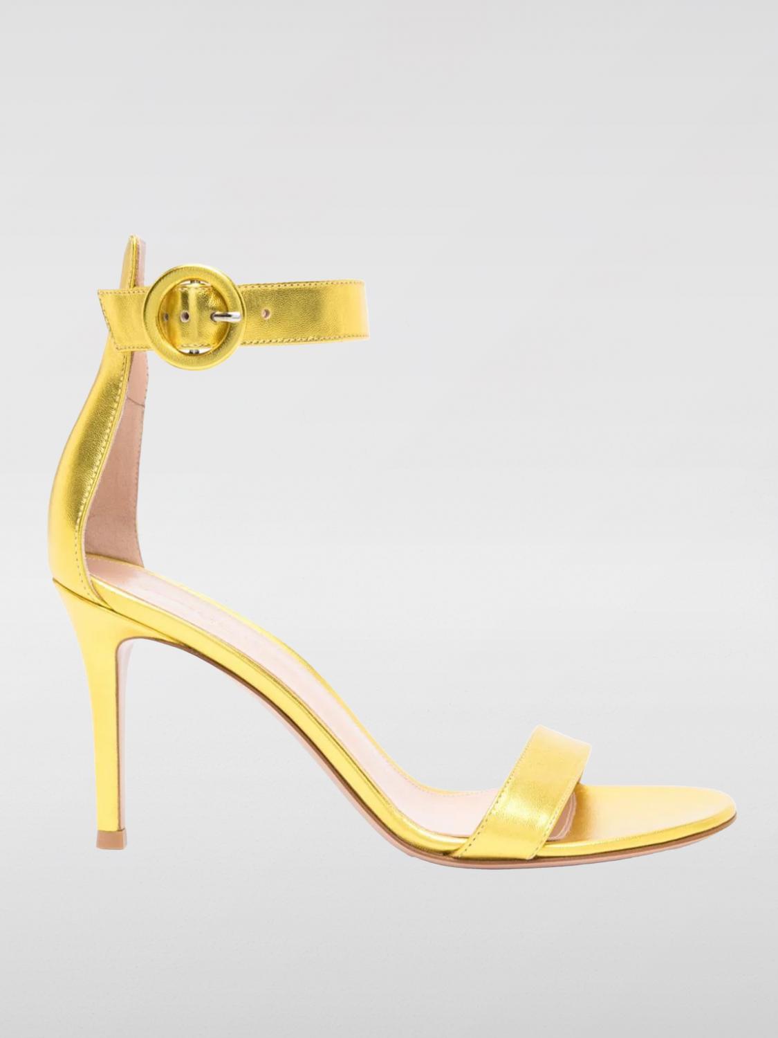 Shop Gianvito Rossi Heeled Sandals  Woman Color Yellow In Gelb