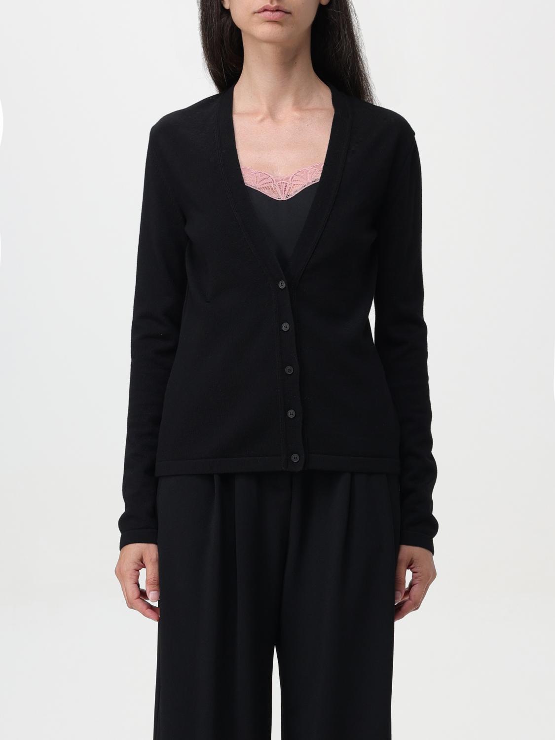 Shop Alberta Ferretti Cardigan  Woman Color Black In Schwarz