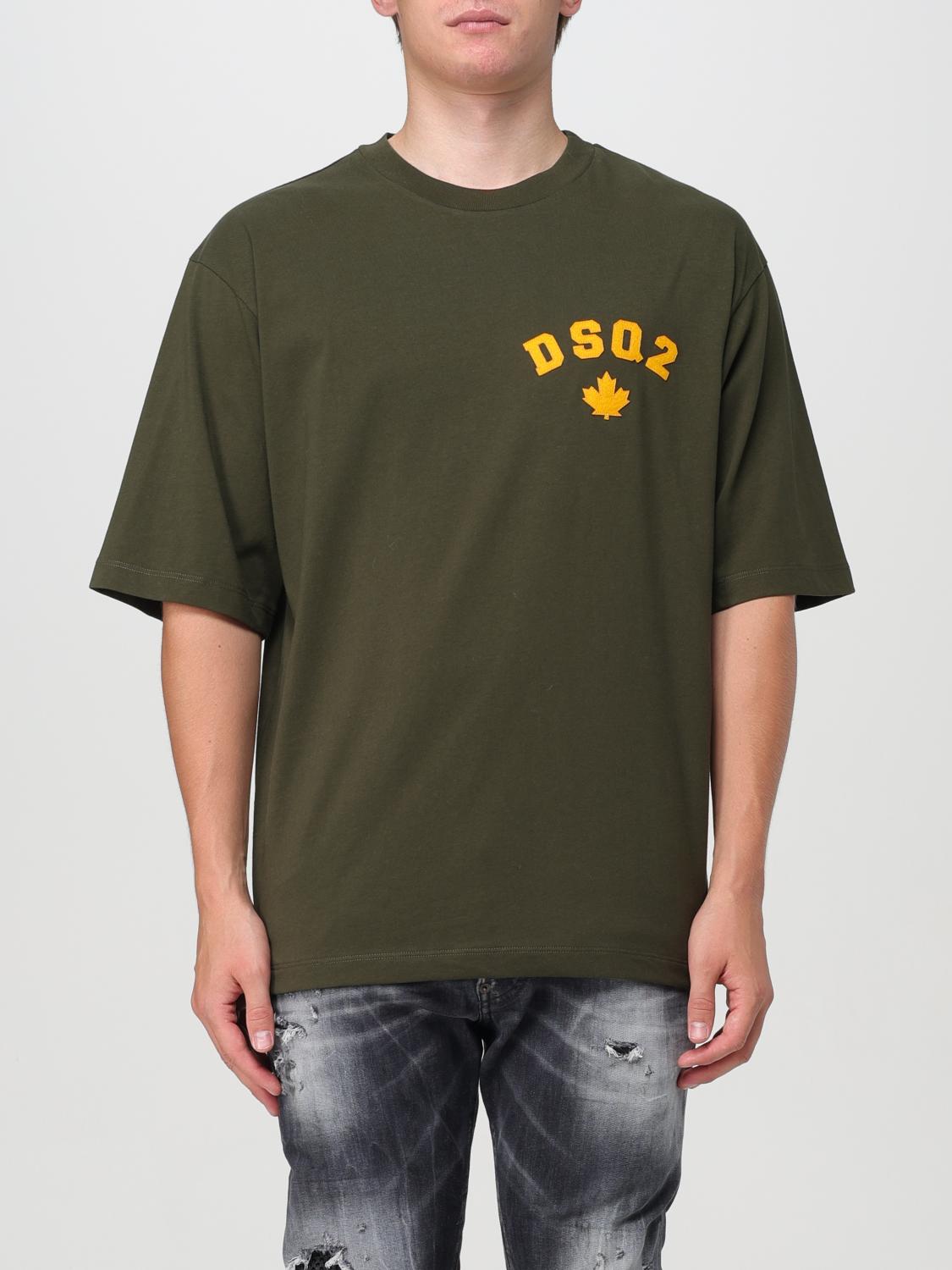 Shop Dsquared2 T-shirt  Men Color Green In Grün