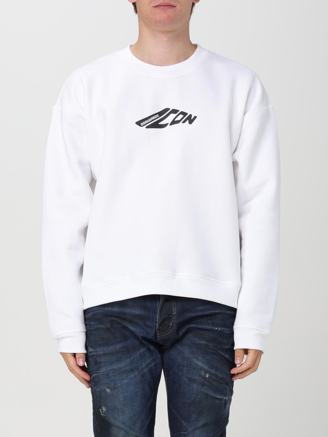 Shop Dsquared2 Sweatshirt  Men Color White In Weiss