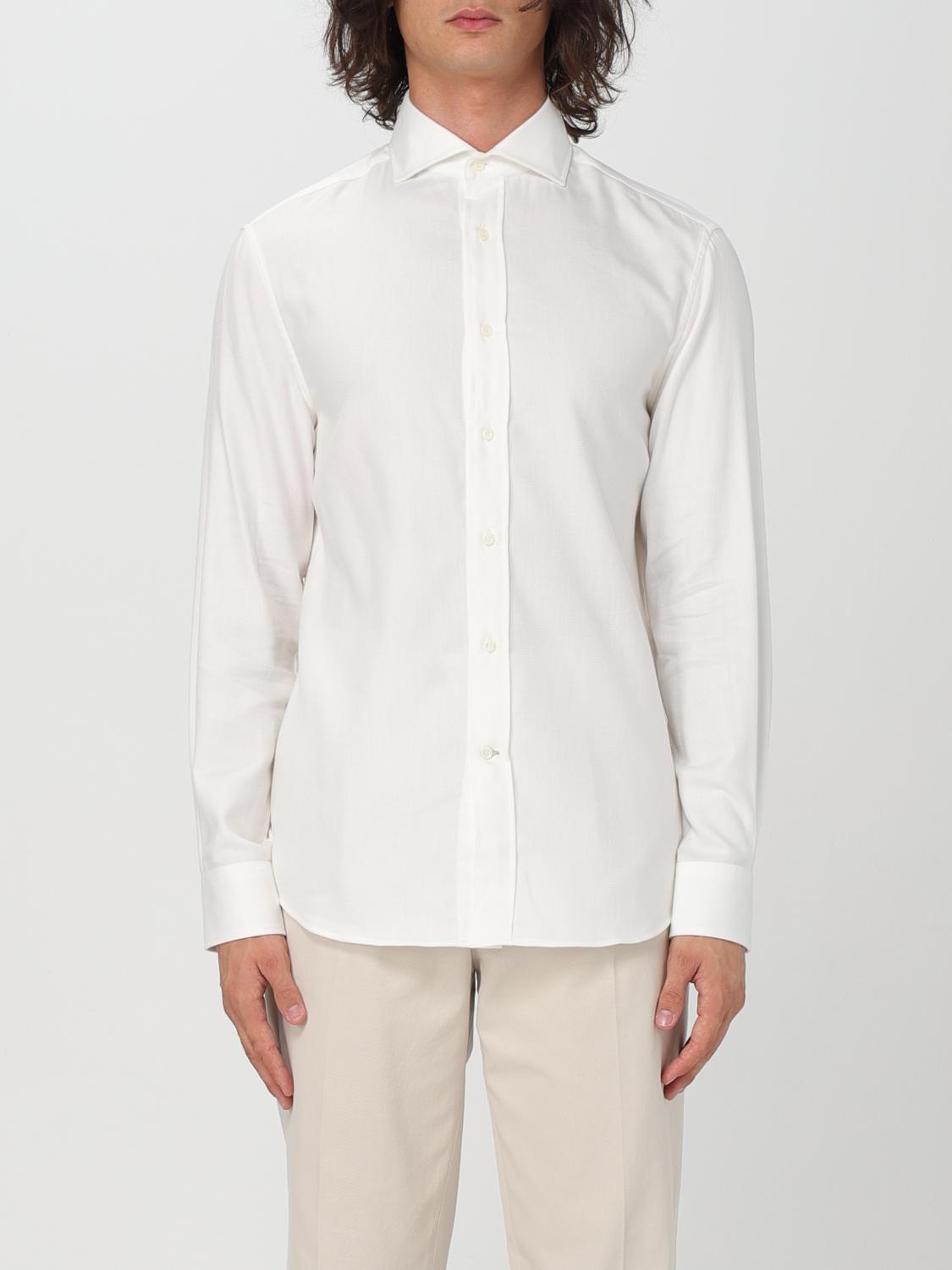 Shop Brunello Cucinelli Shirt  Men Color White In Weiss