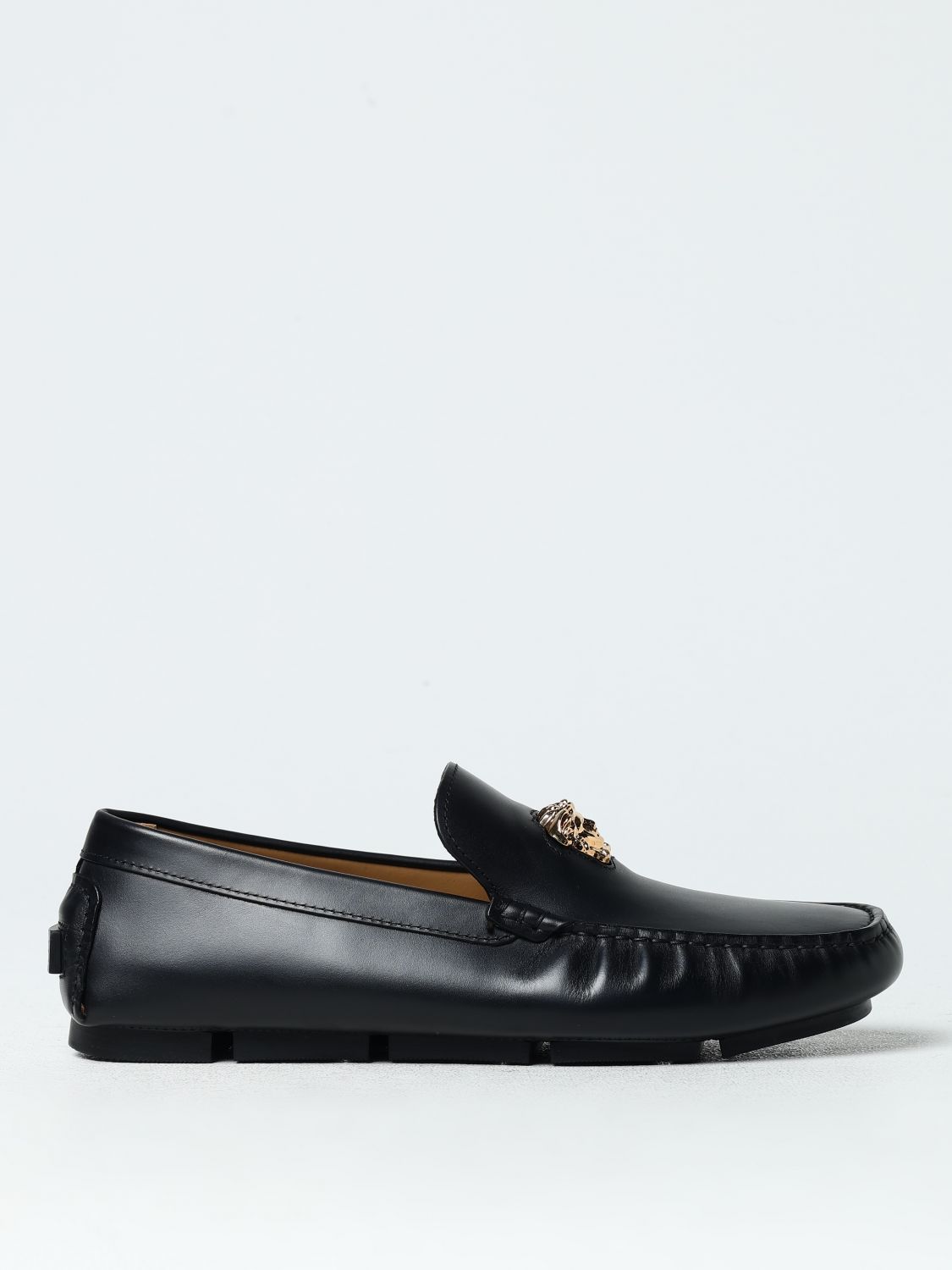 Shop Versace Loafers  Men Color Black In Schwarz