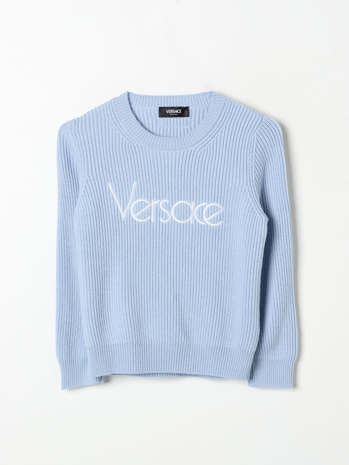 Shop Versace Sweater  Kids Color Blue In Blau