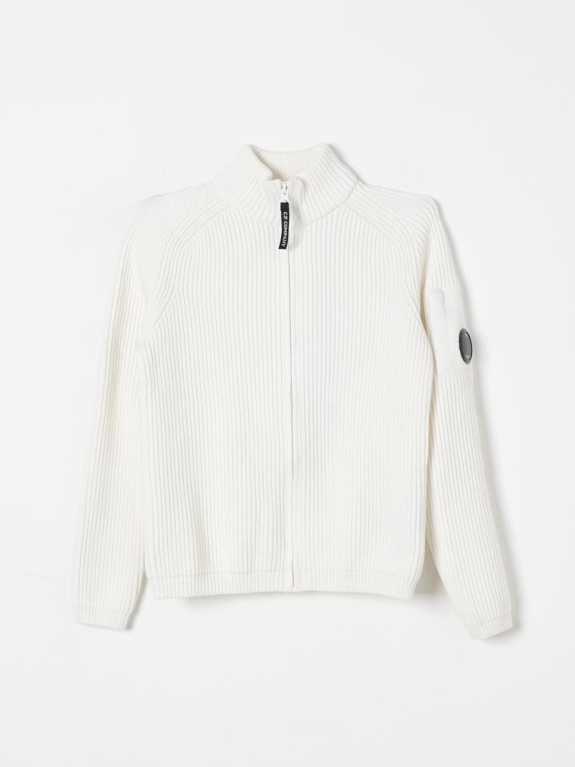 sweater c. p. company kids color white
