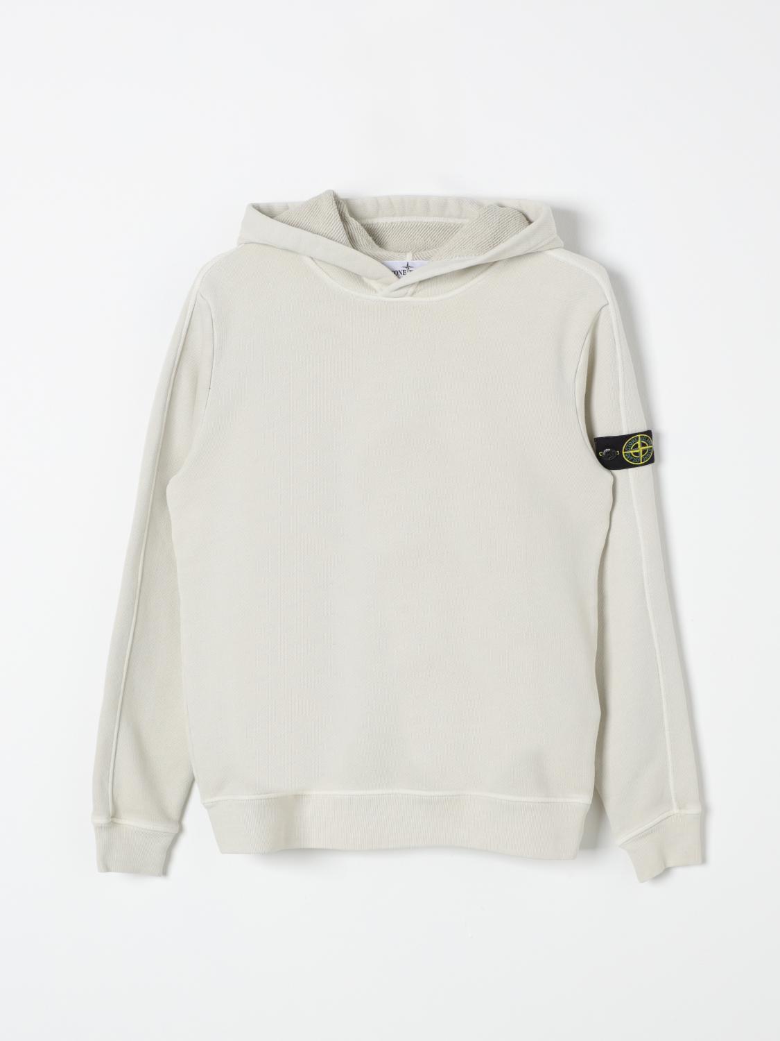 Stone Island Junior Sweater Kids Color White In Weiss