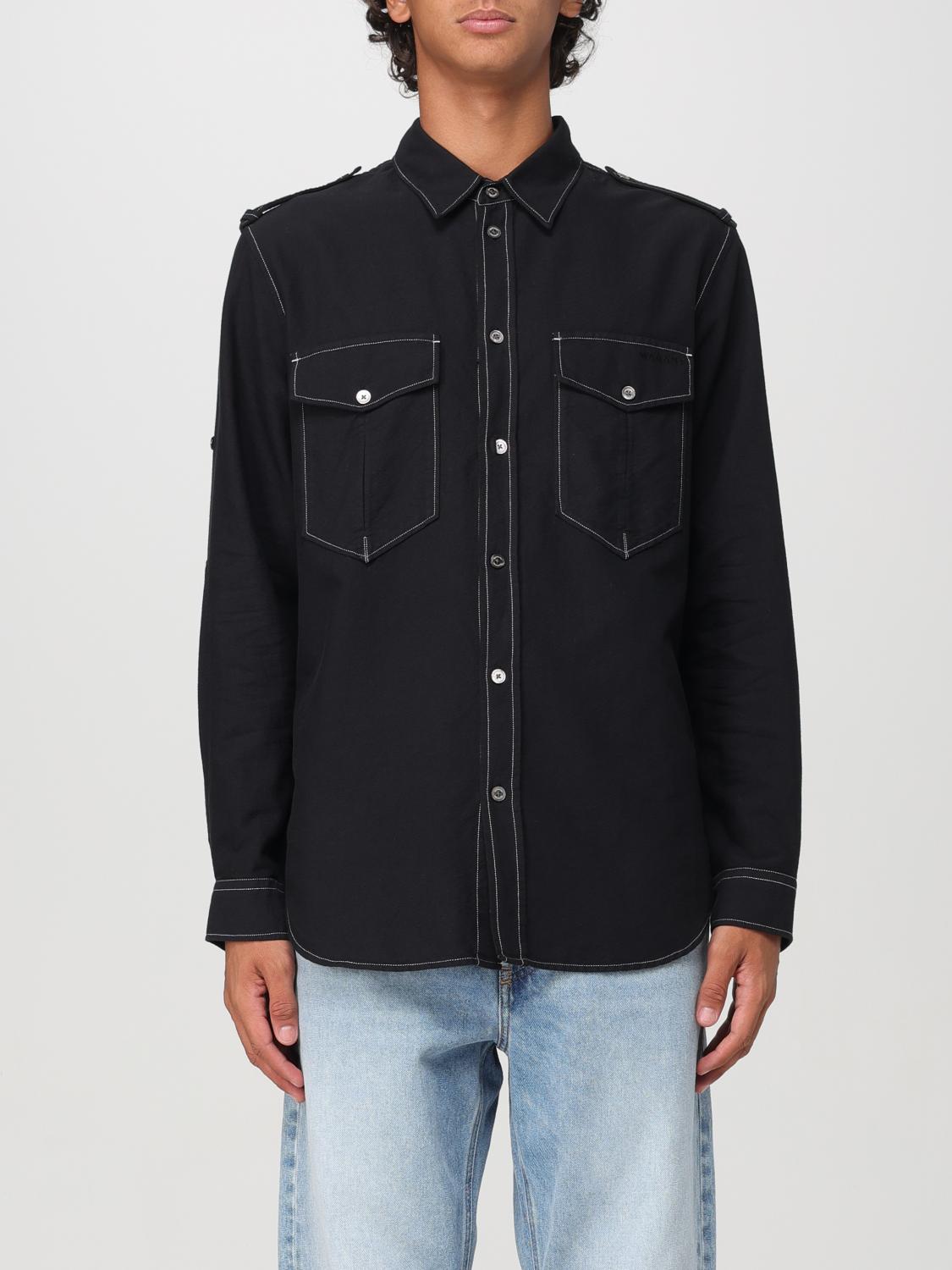 Shop Isabel Marant Shirt  Men Color Black In Schwarz