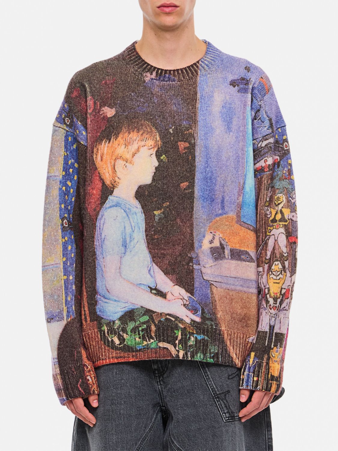 Shop Jw Anderson Sweater  Men Color Blue In Blau