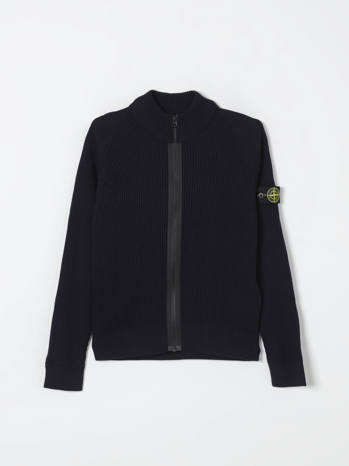 Shop Stone Island Junior Sweater  Kids Color Navy