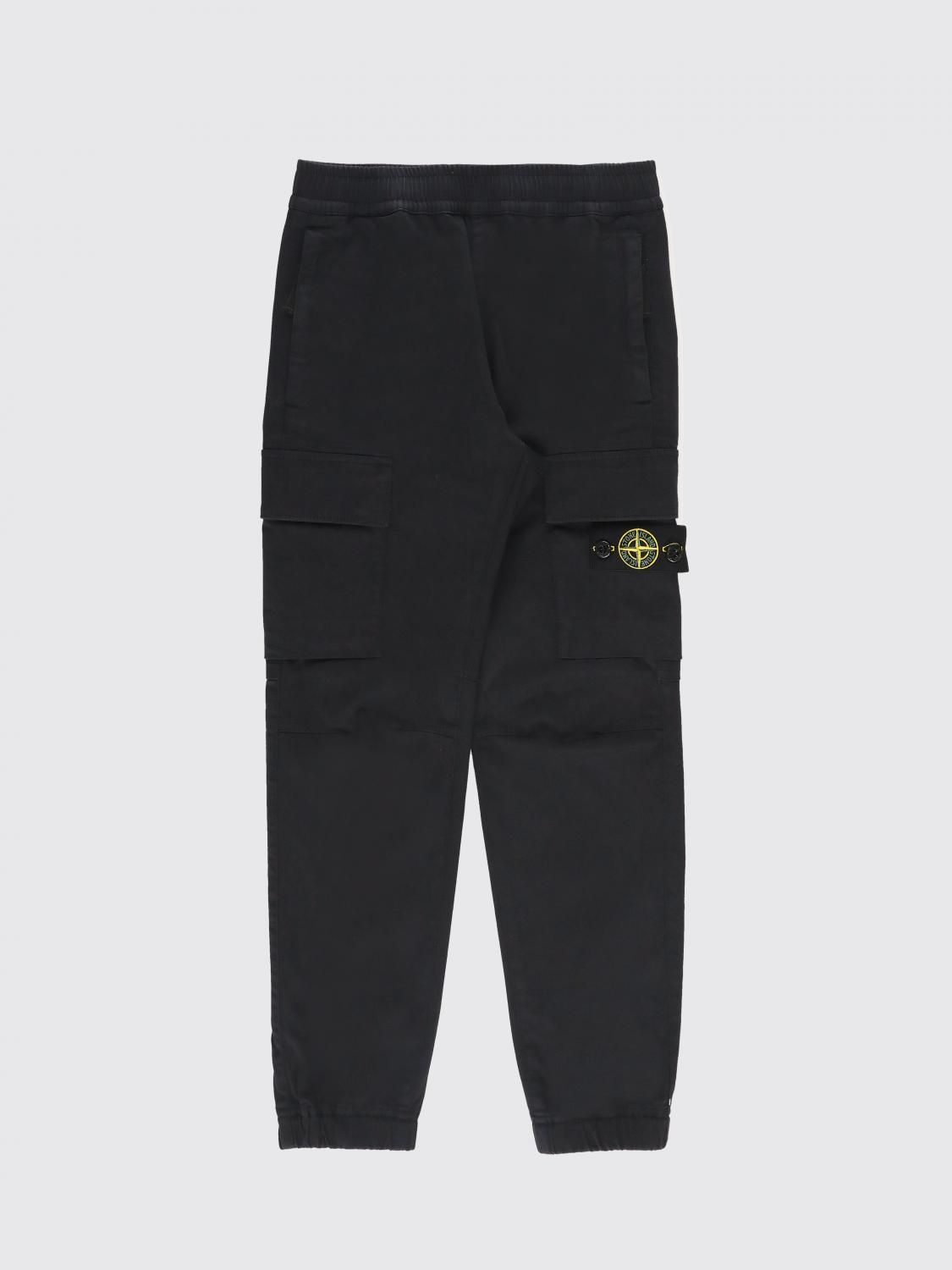 STONE ISLAND JUNIOR PANTS STONE ISLAND JUNIOR KIDS COLOR BLACK F89359002