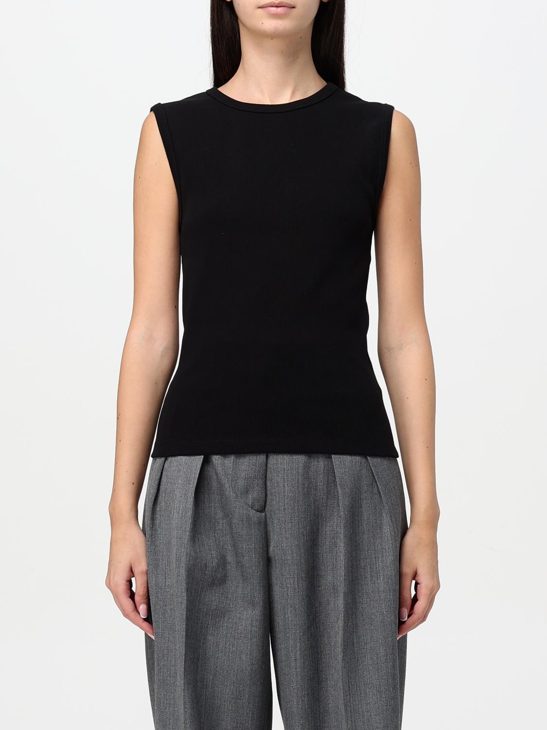 Rohe Dense Rib Tank Top In Black In Schwarz