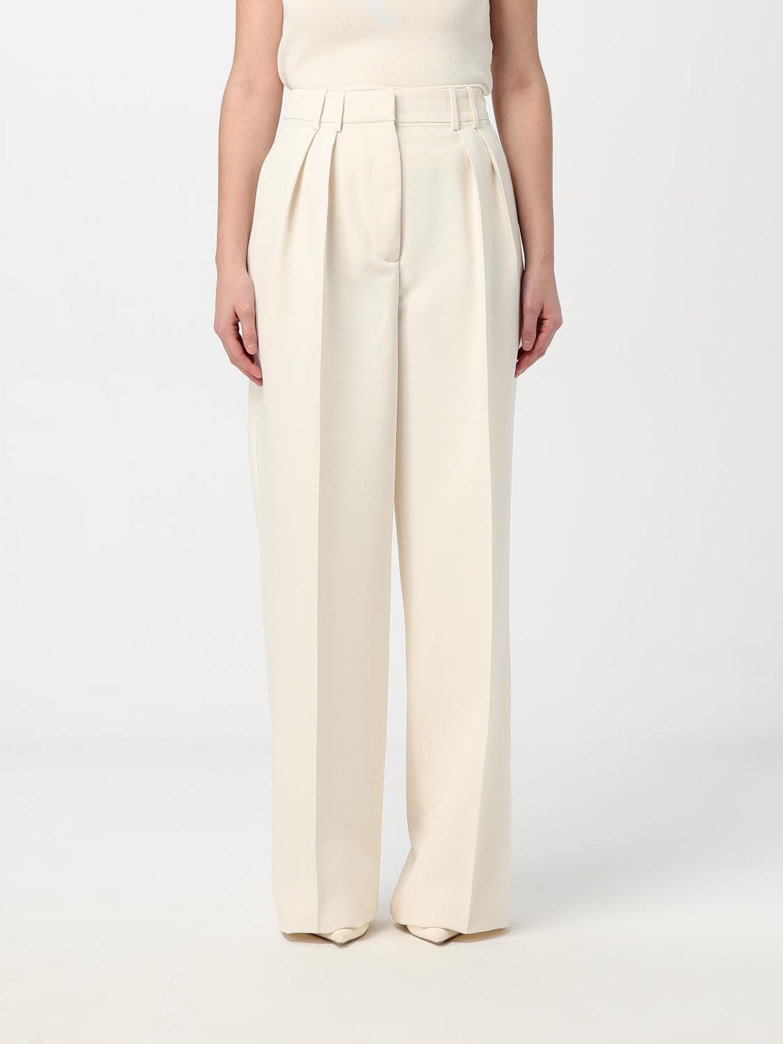 Shop Rohe Pants Woman Color Beige
