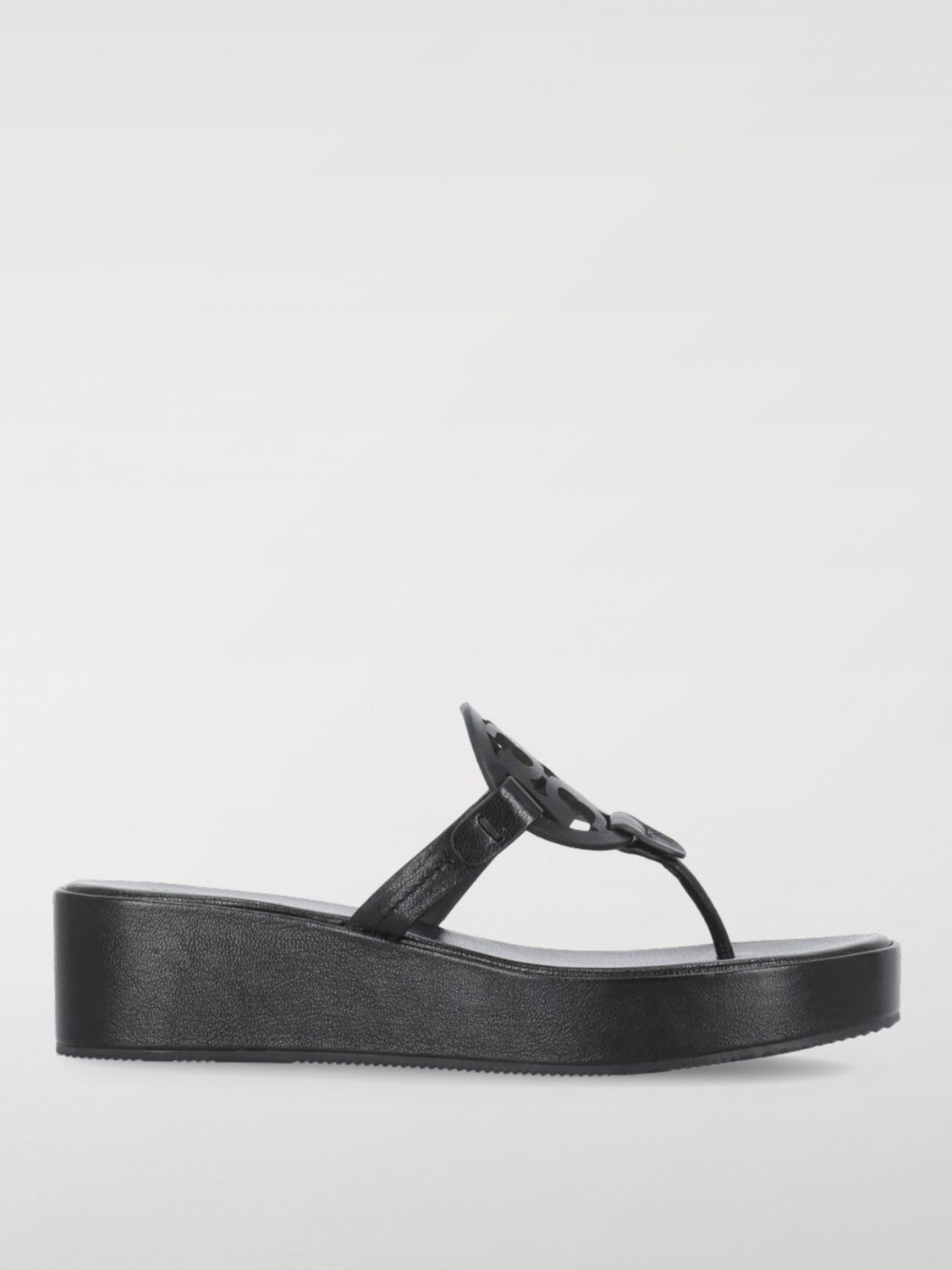 Shop Tory Burch Flat Sandals  Woman Color Black In Schwarz