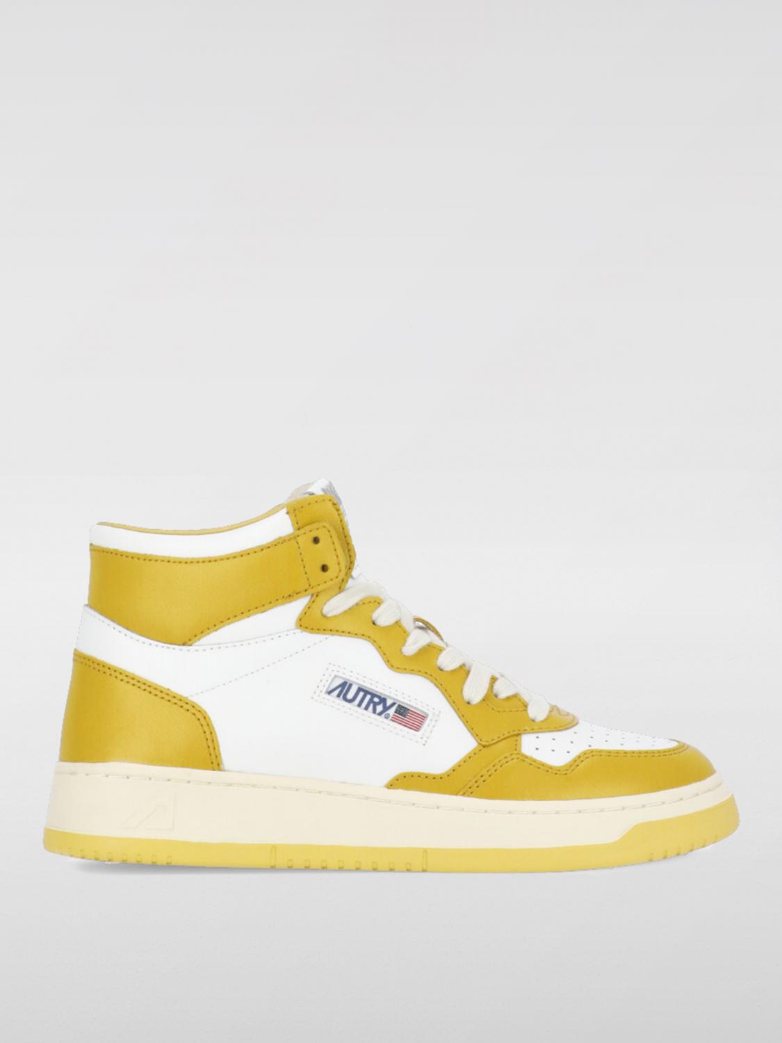 Shop Autry Sneakers  Woman Color Yellow In Gelb