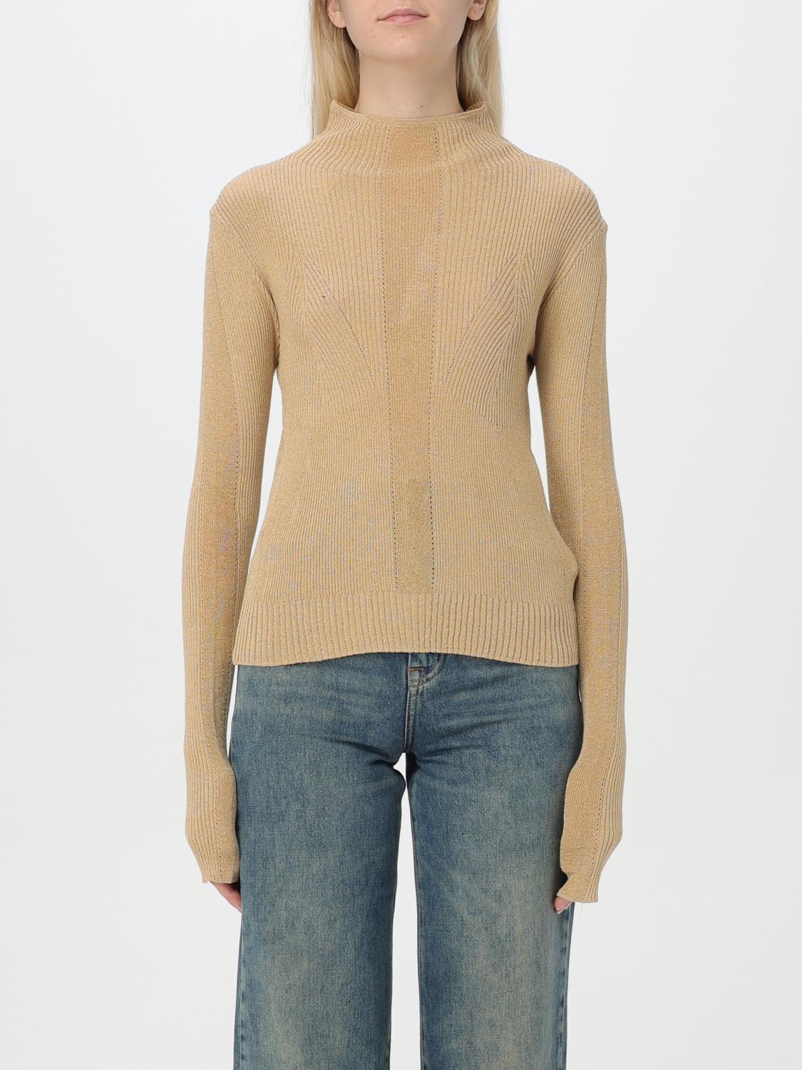 Shop Patrizia Pepe Sweater  Woman Color Gold